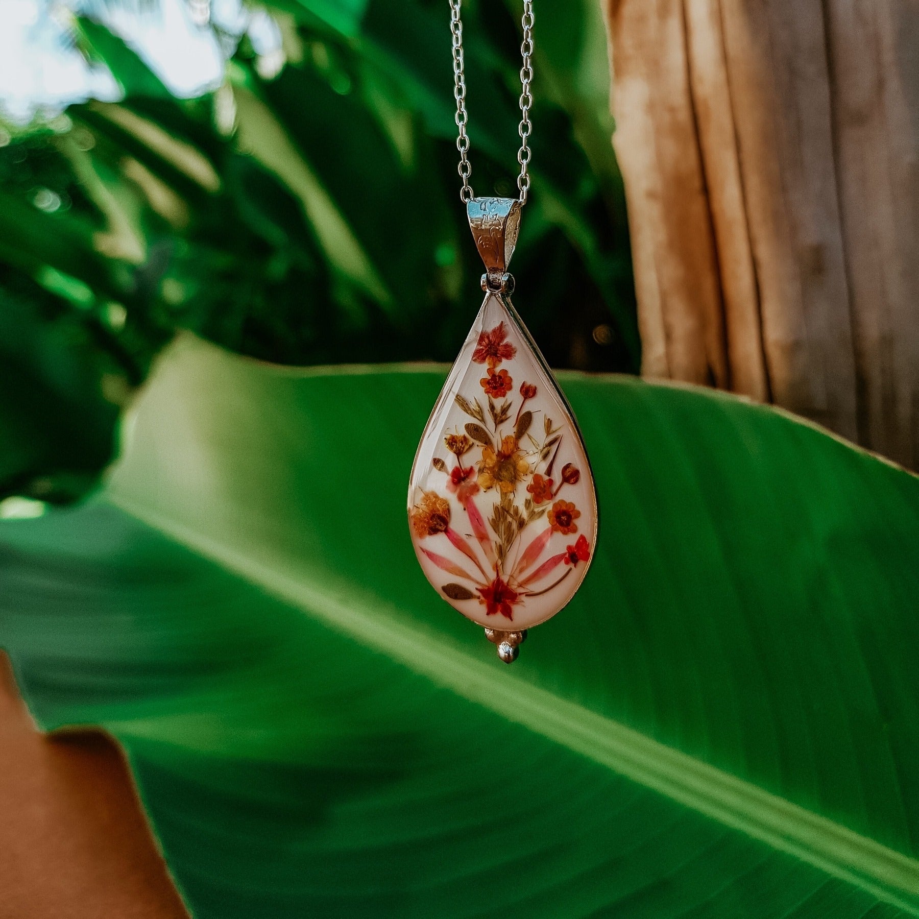Wildflower Pendant Red Heart