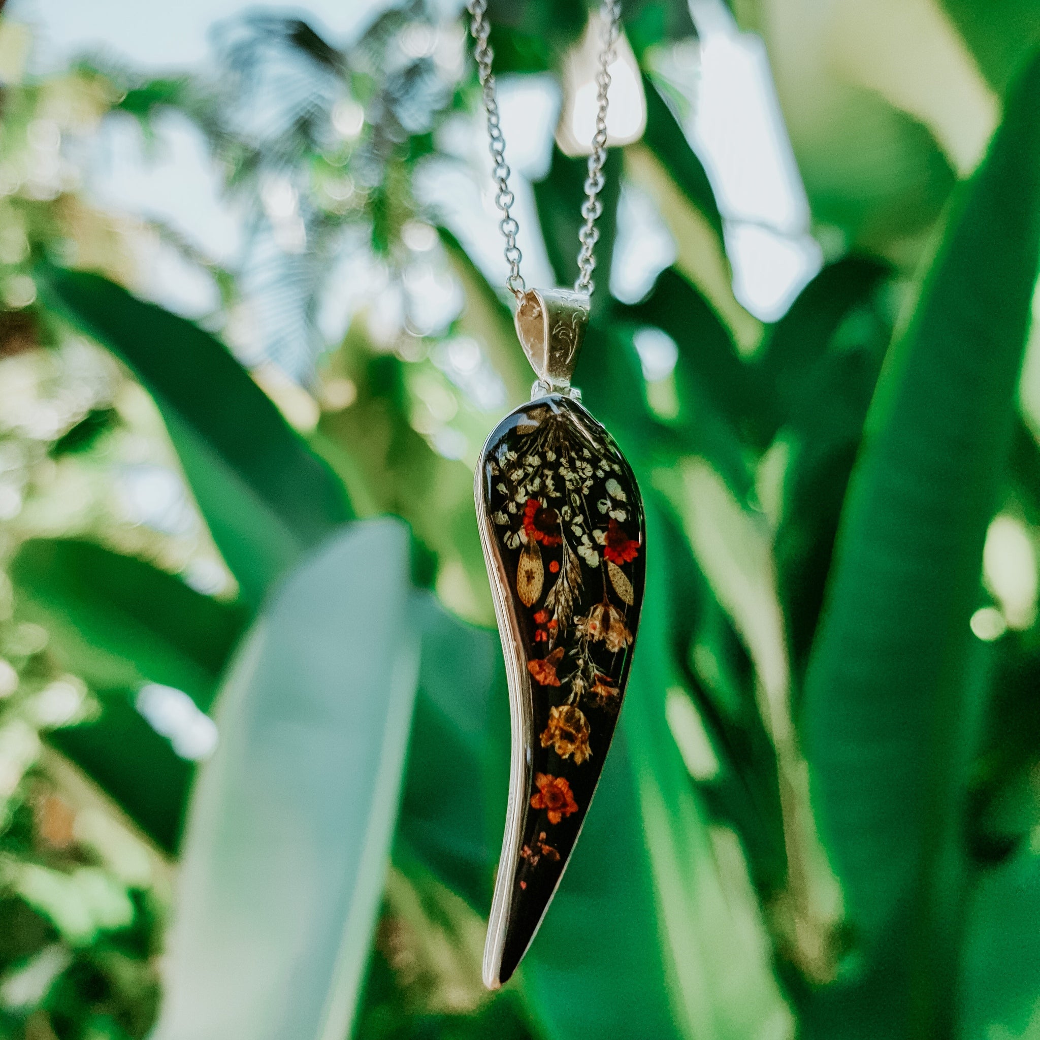 Wildflower Pendant Red Heart