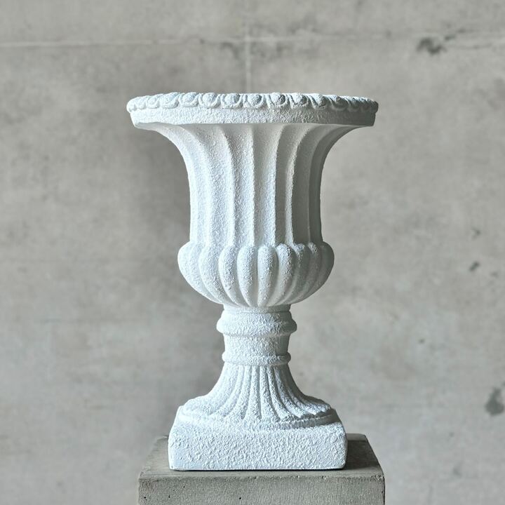 Beija Flor Grecian Fibreglass Urn Limestone