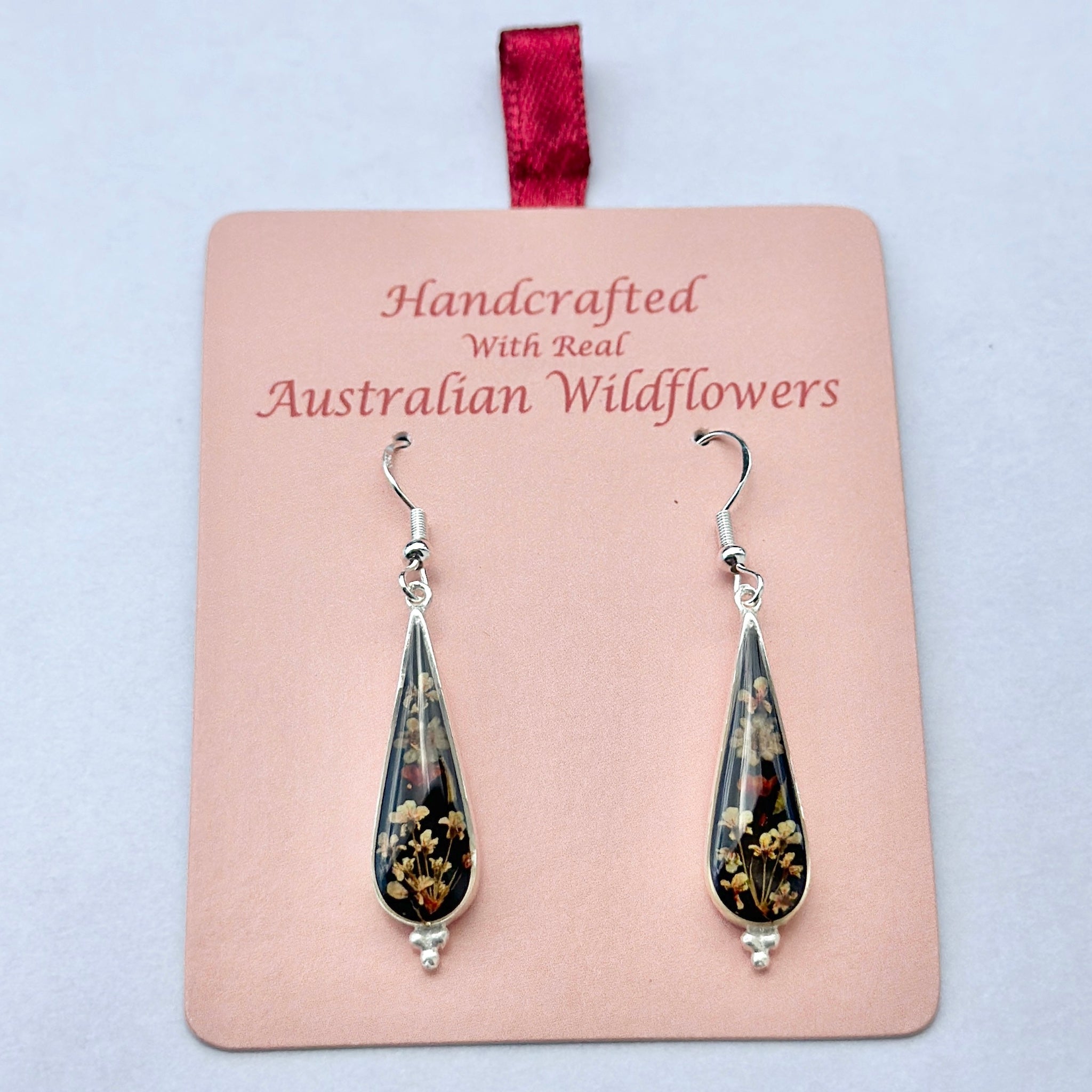 Wildflower Earrings Black Drop