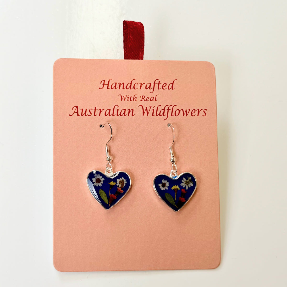 Wildflower Earrings Blue Heart
