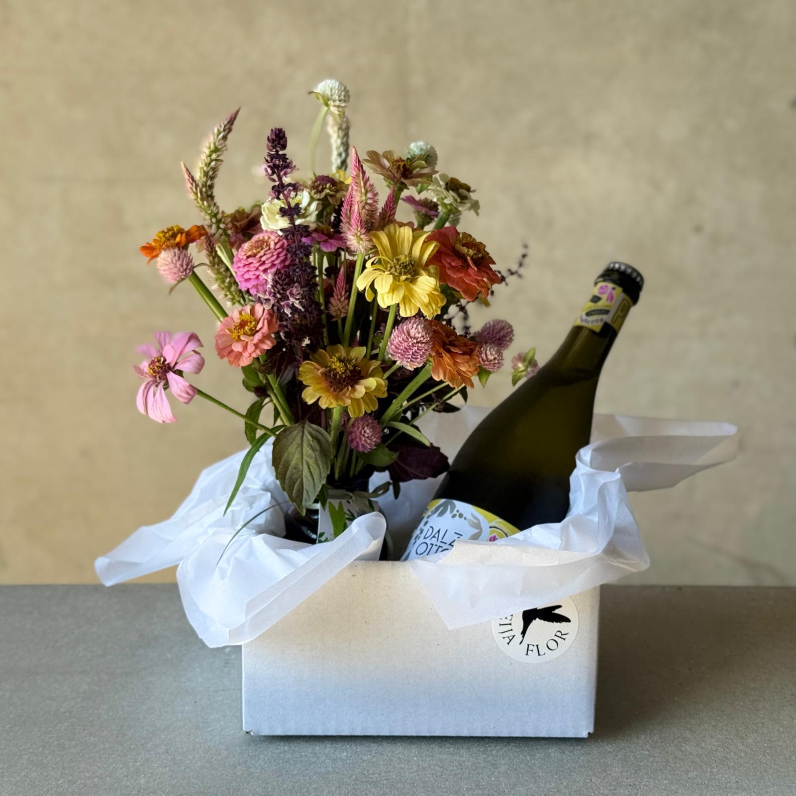 Local Flowers + Prosecco