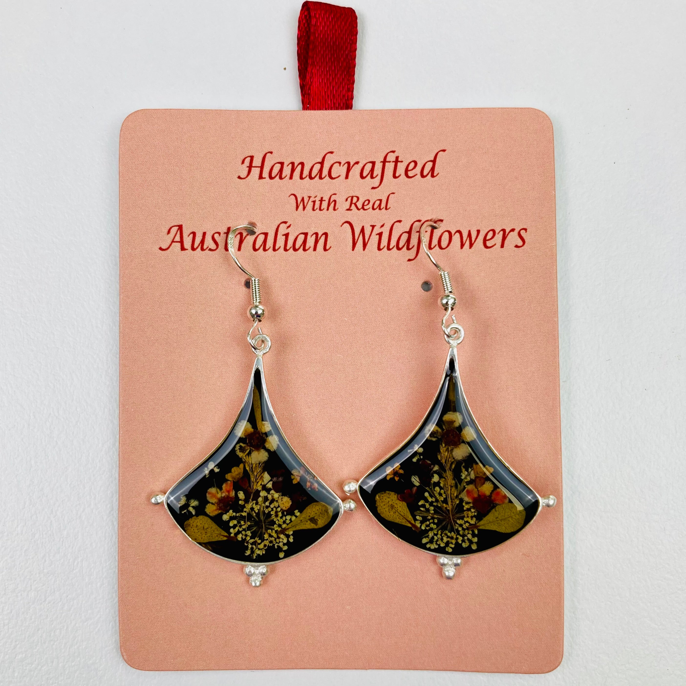 Wildflower Earrings Black Cone