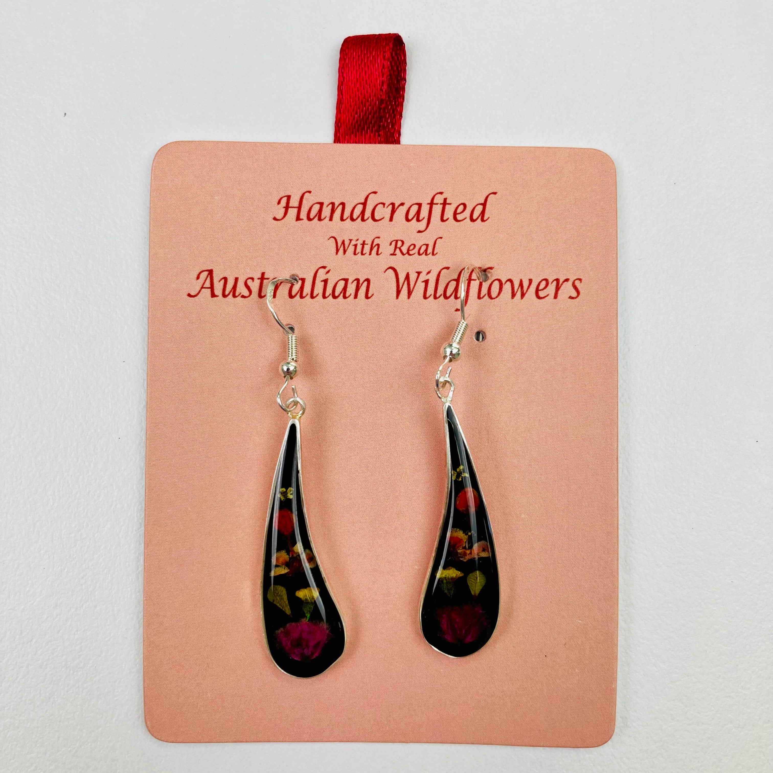 Wildflower Earrings Black Droplet
