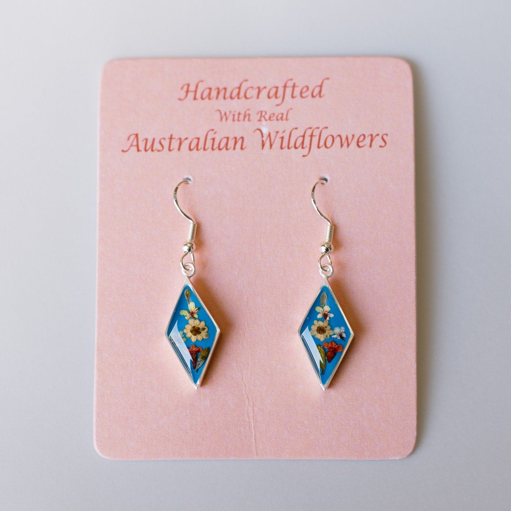 Wildflower Earrings Blue Diamond