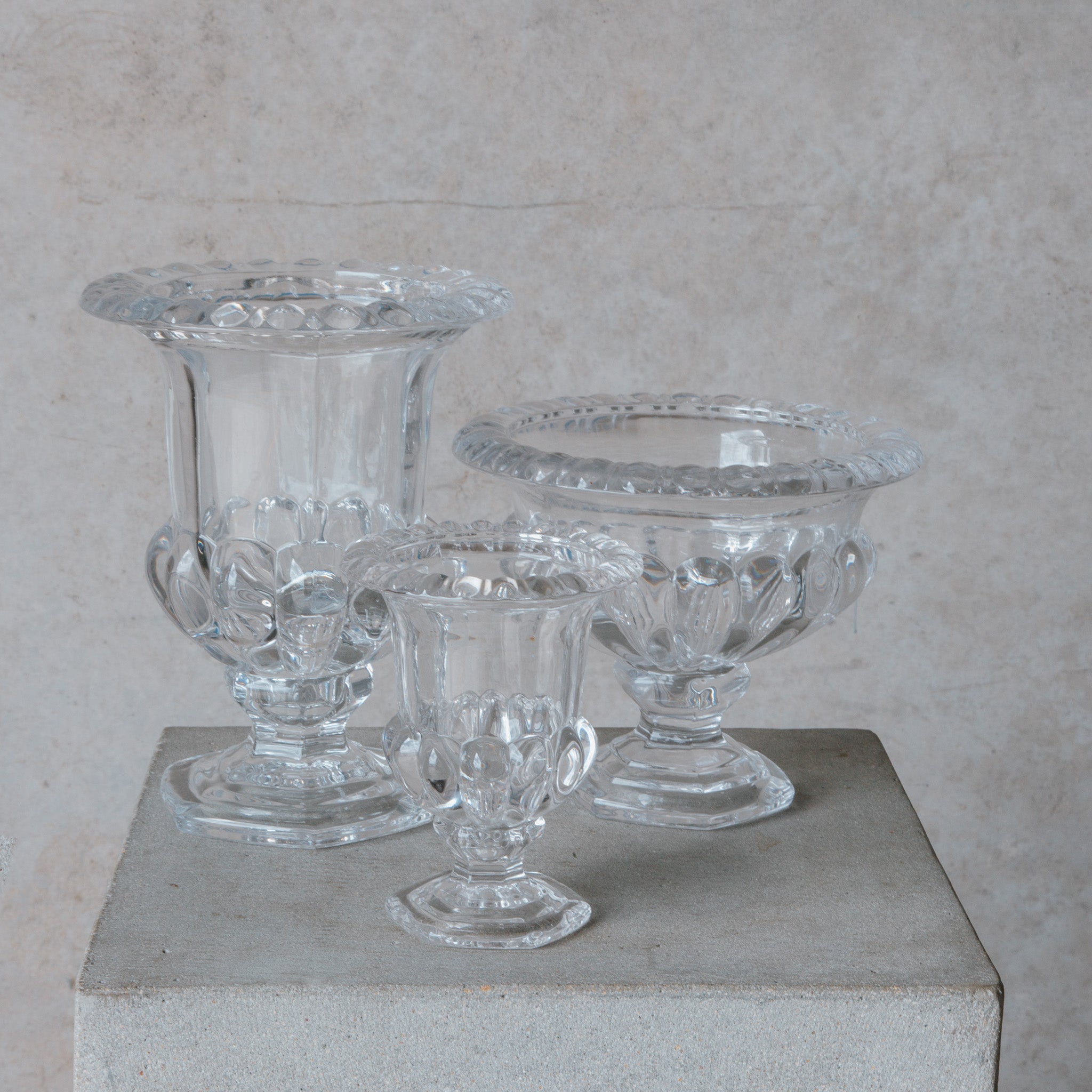 Beija Flor - Darwin wedding & event hire - Crystal Urn Vase in Three Variants