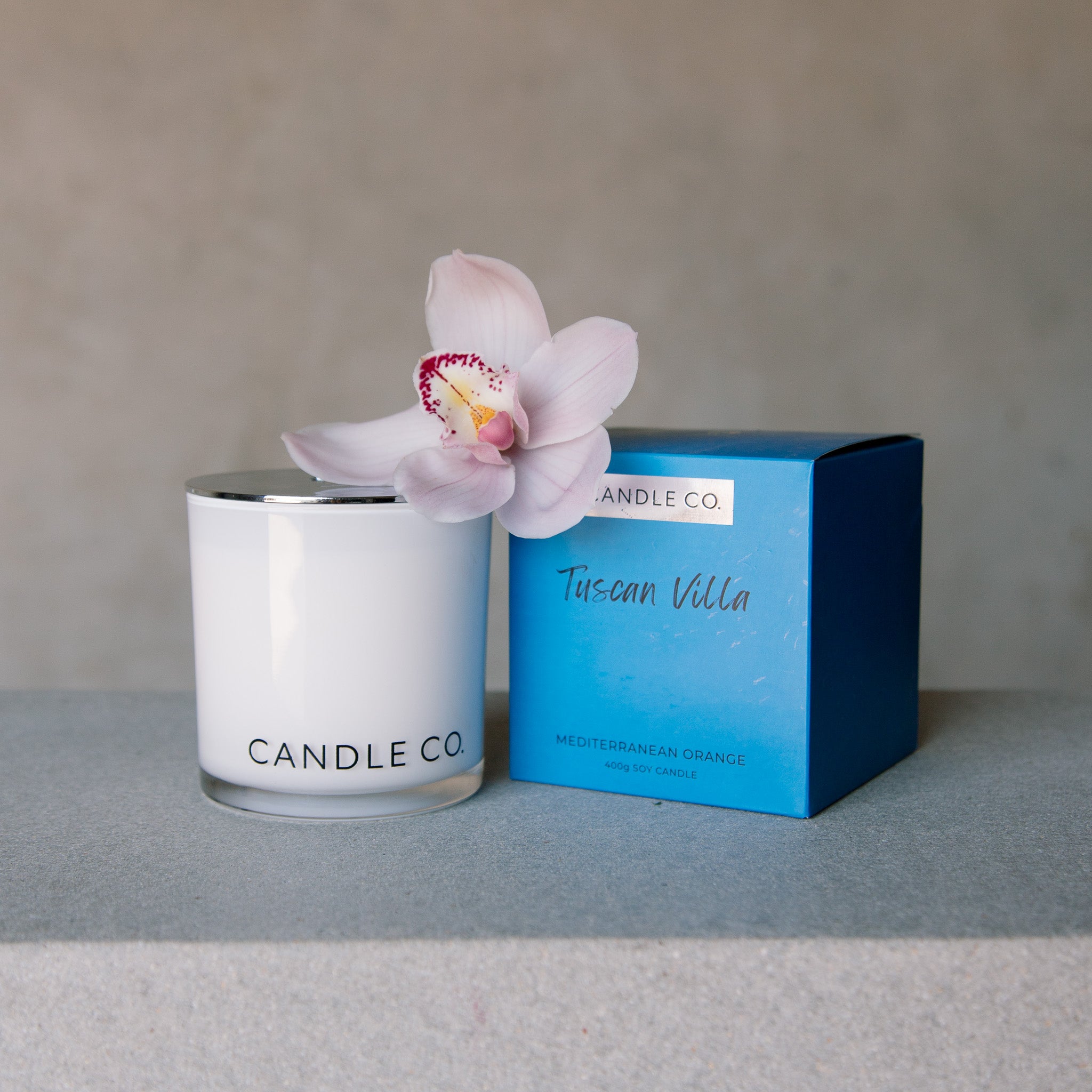 Candle Co Tuscan Villa Mediterranean Orange 400g Scented Candle Blue