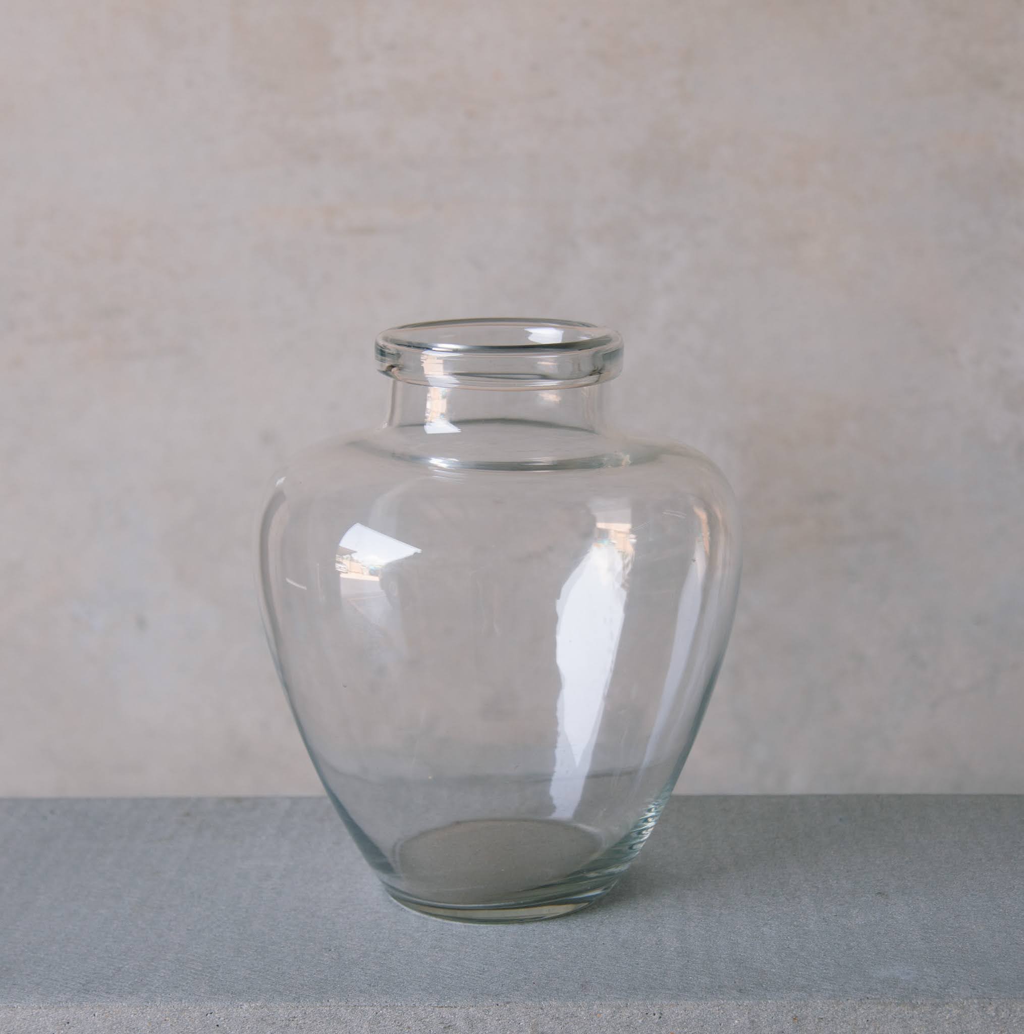 Casa Vase Clear - Wedding & Event Hire - Large Clear Vase Medium\
