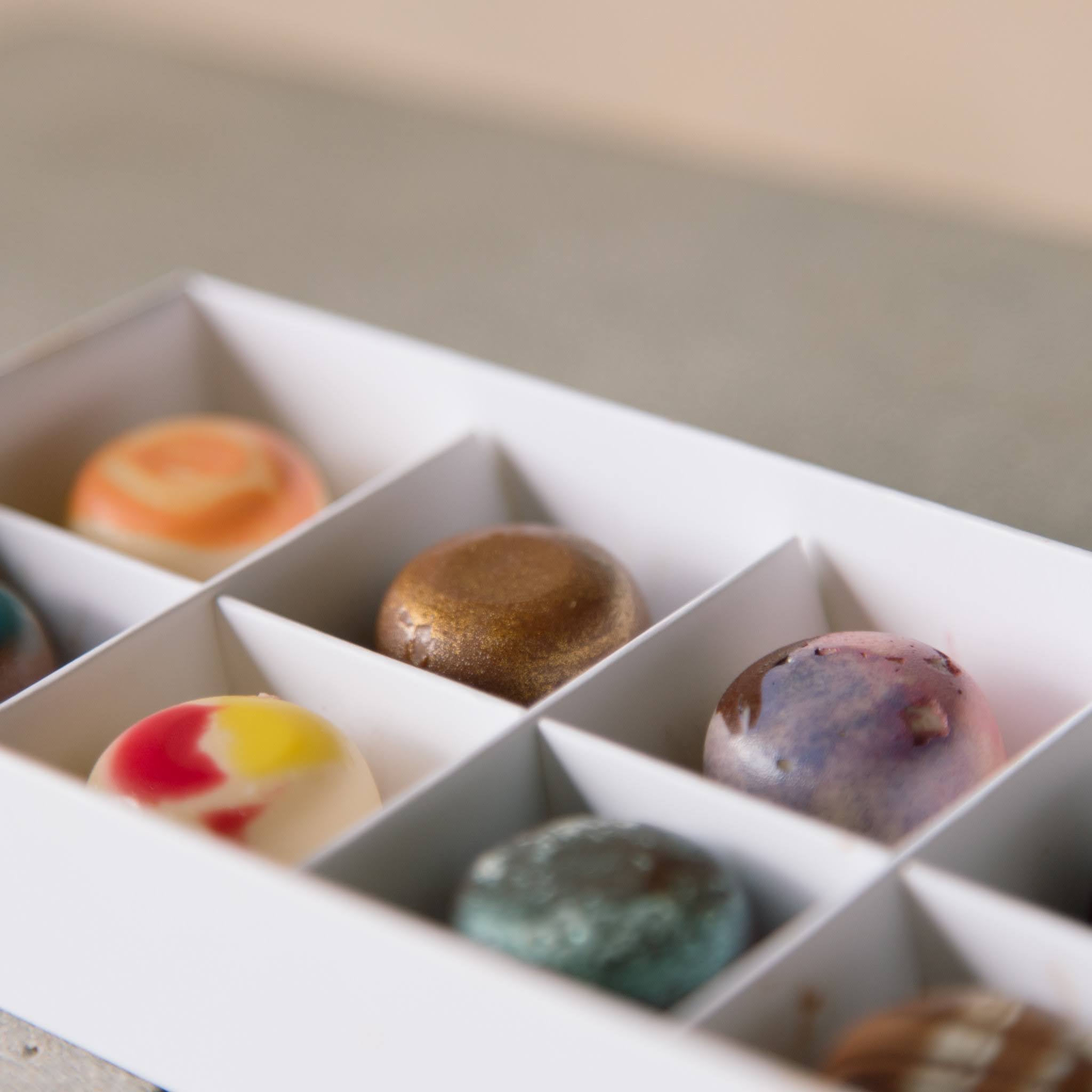 Box of 8 chocolate truffles from Bumble Bean