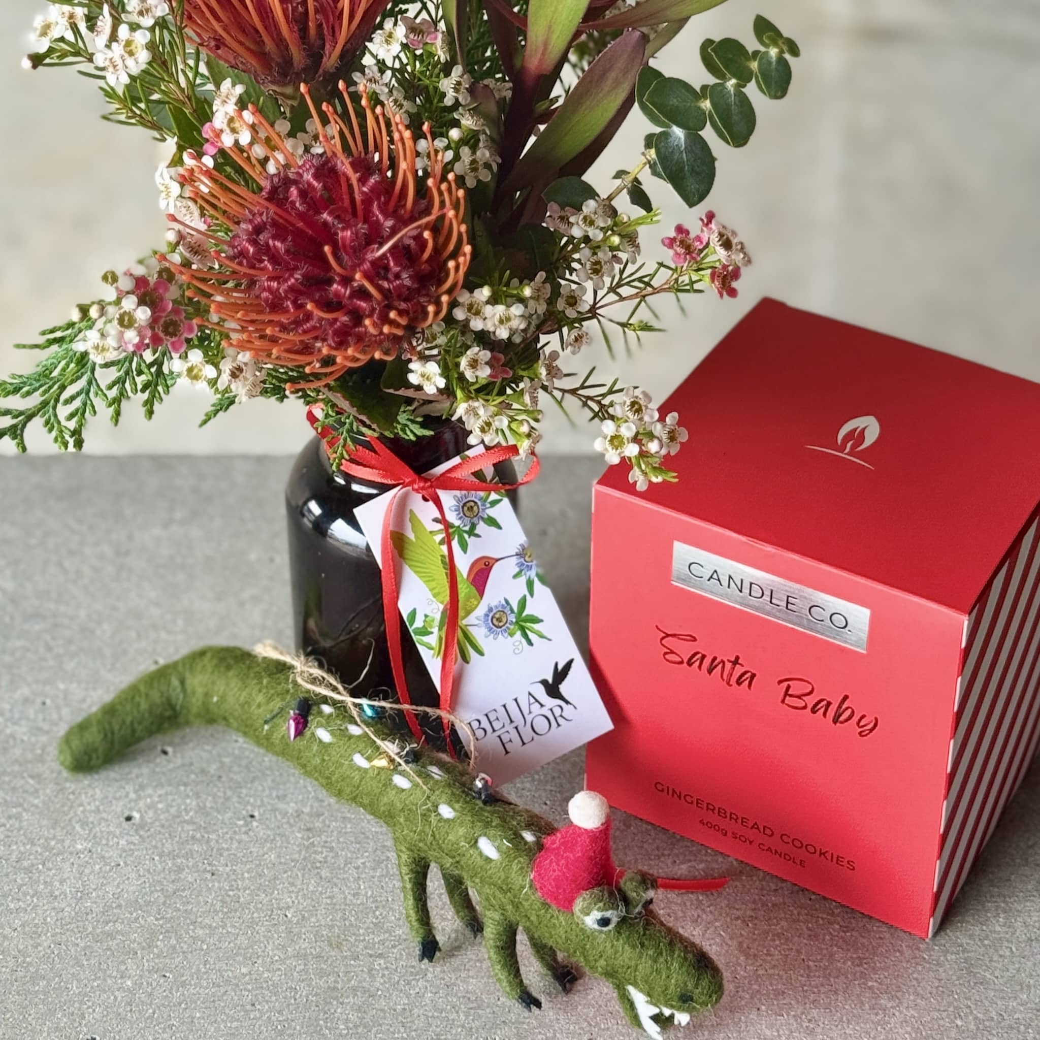 Christmas Croc + Candle Gift Box