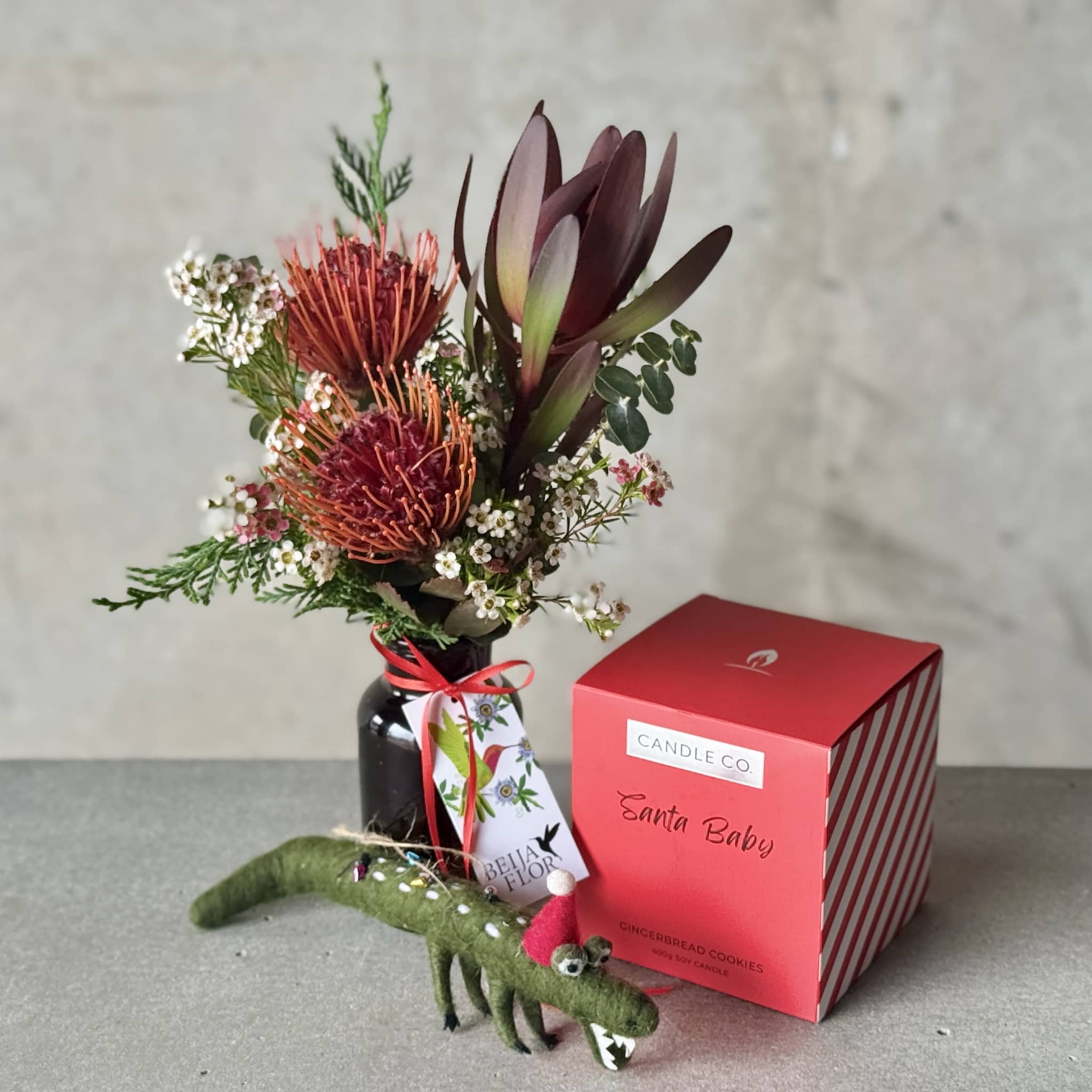 Christmas Croc + Candle Gift Box