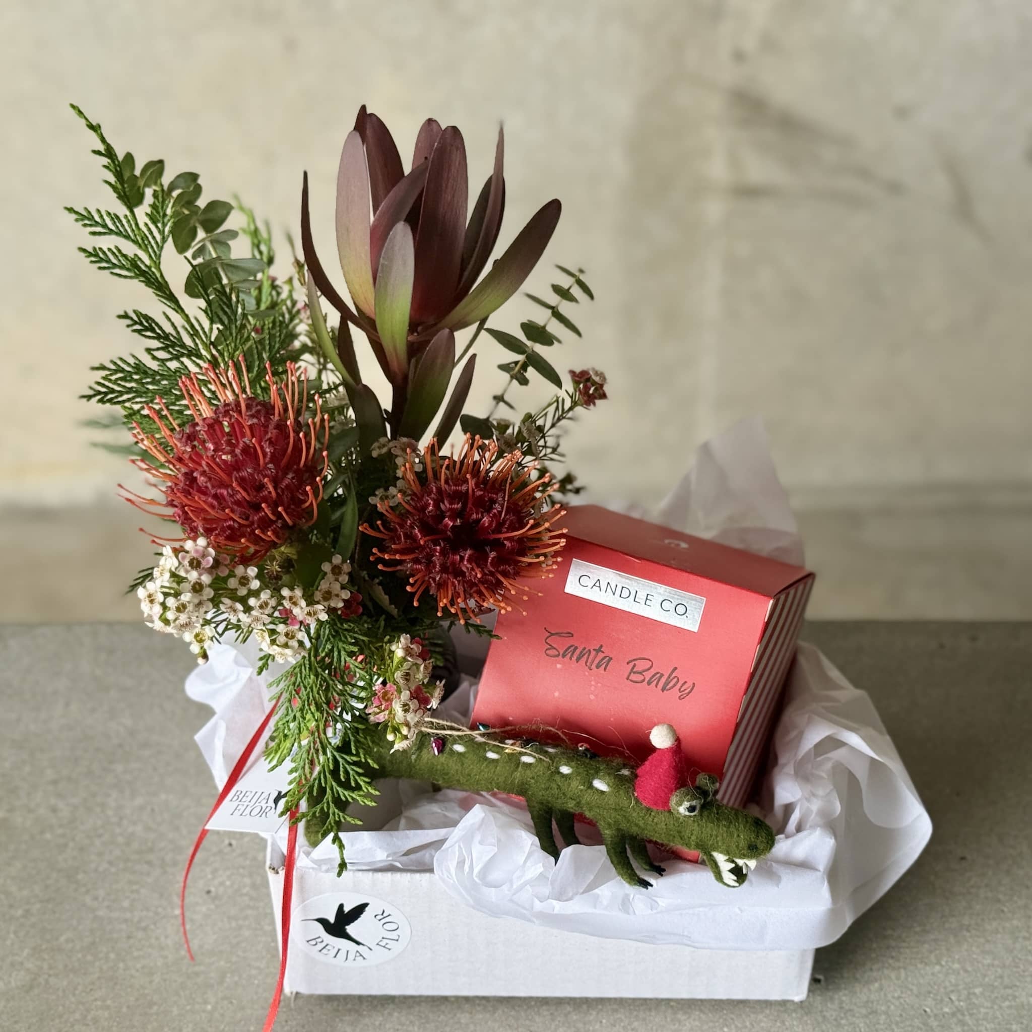 Christmas Croc + Candle Gift Box