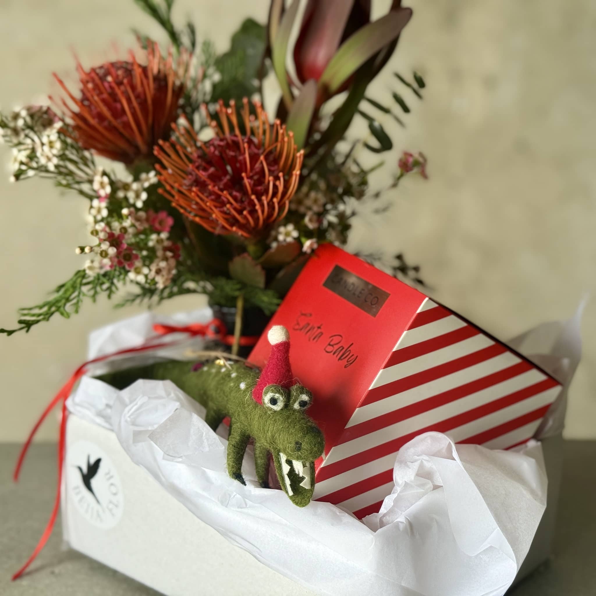 Christmas Croc + Candle Gift Box
