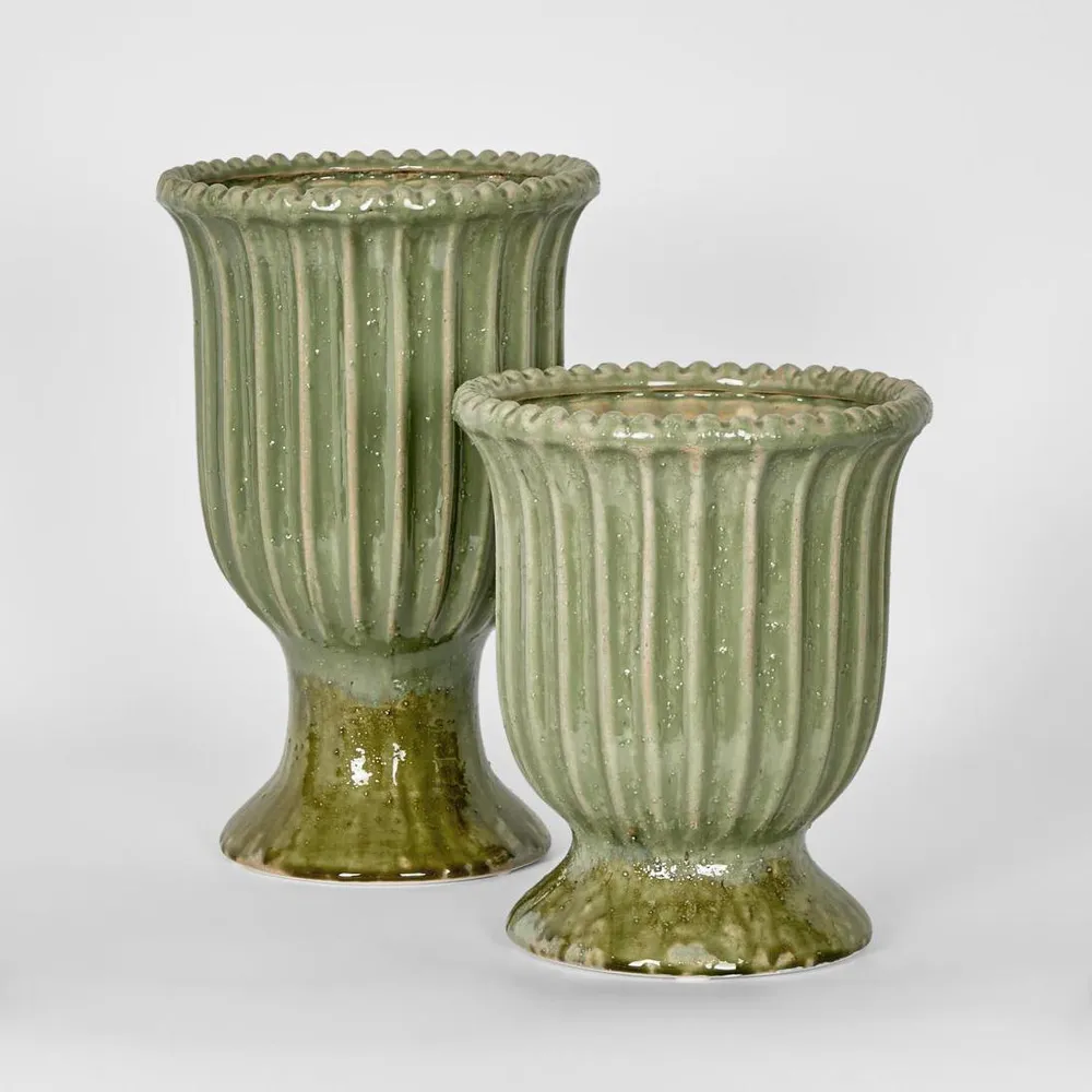 Florabelle Lexi Urn Green Tall Short and Tall