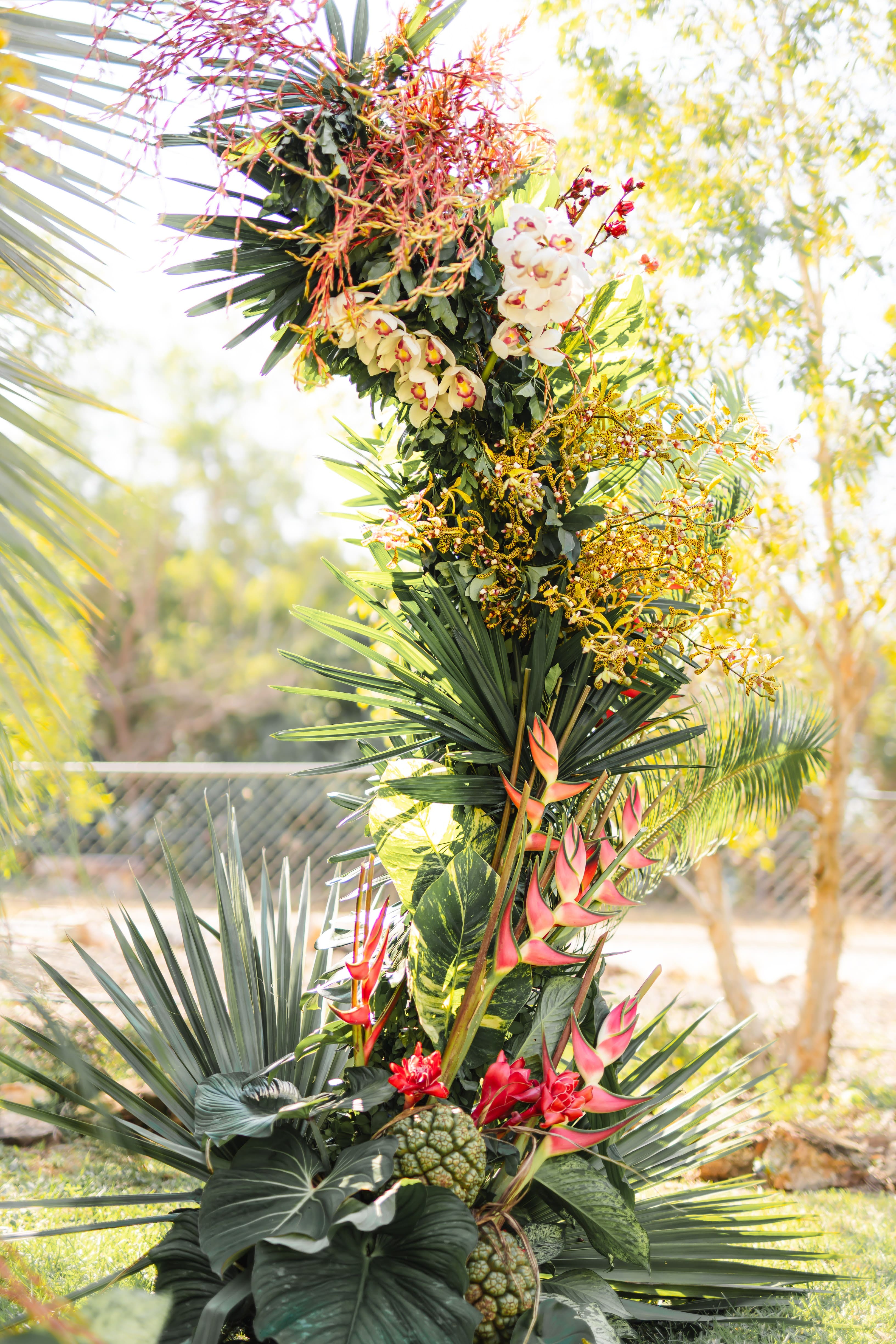 Kayla and Russell Beija Flor Real Wedding Right side of the Tropical arbour
