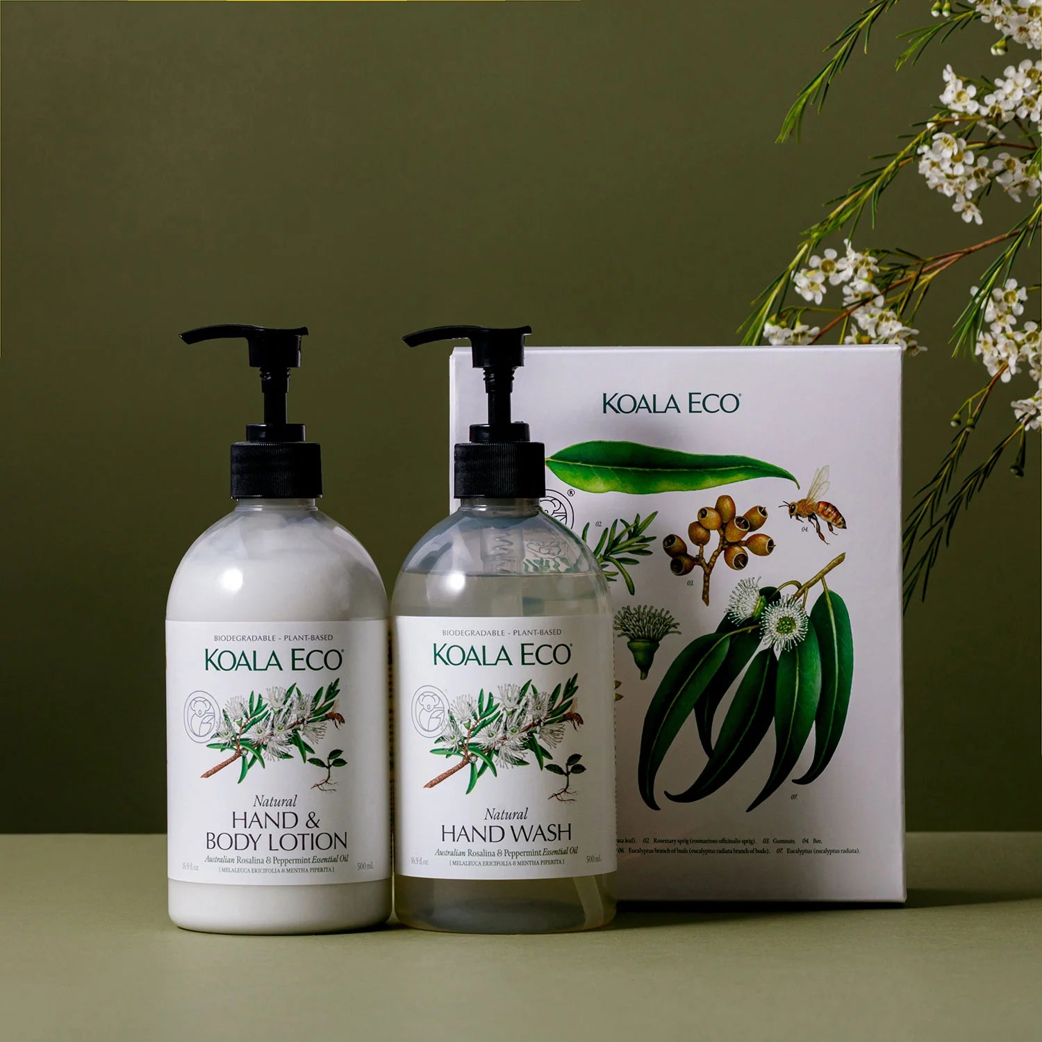 Koala Eco Rosalina and Peppermint Handwash and Lotion
