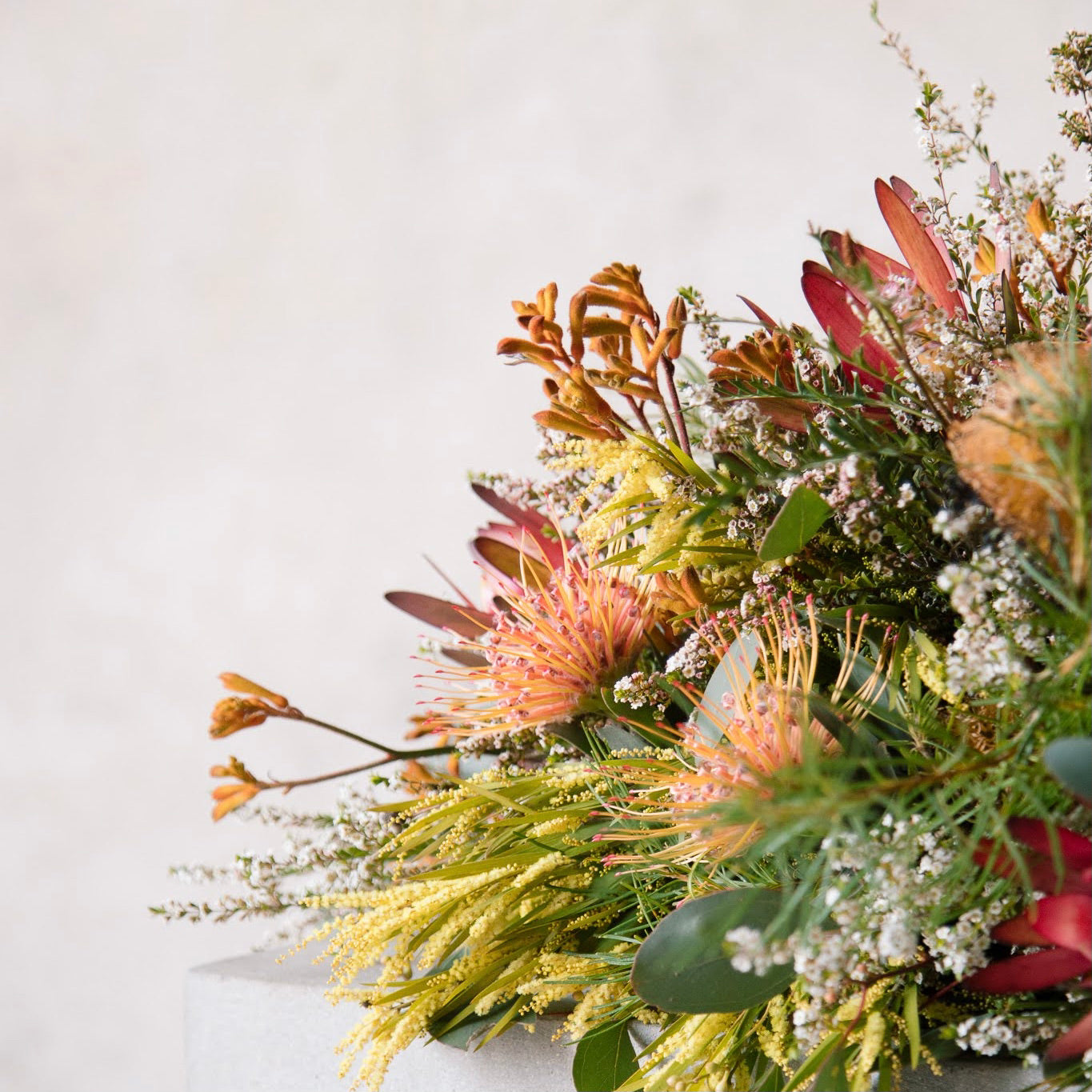 native flower casket spray for funeral