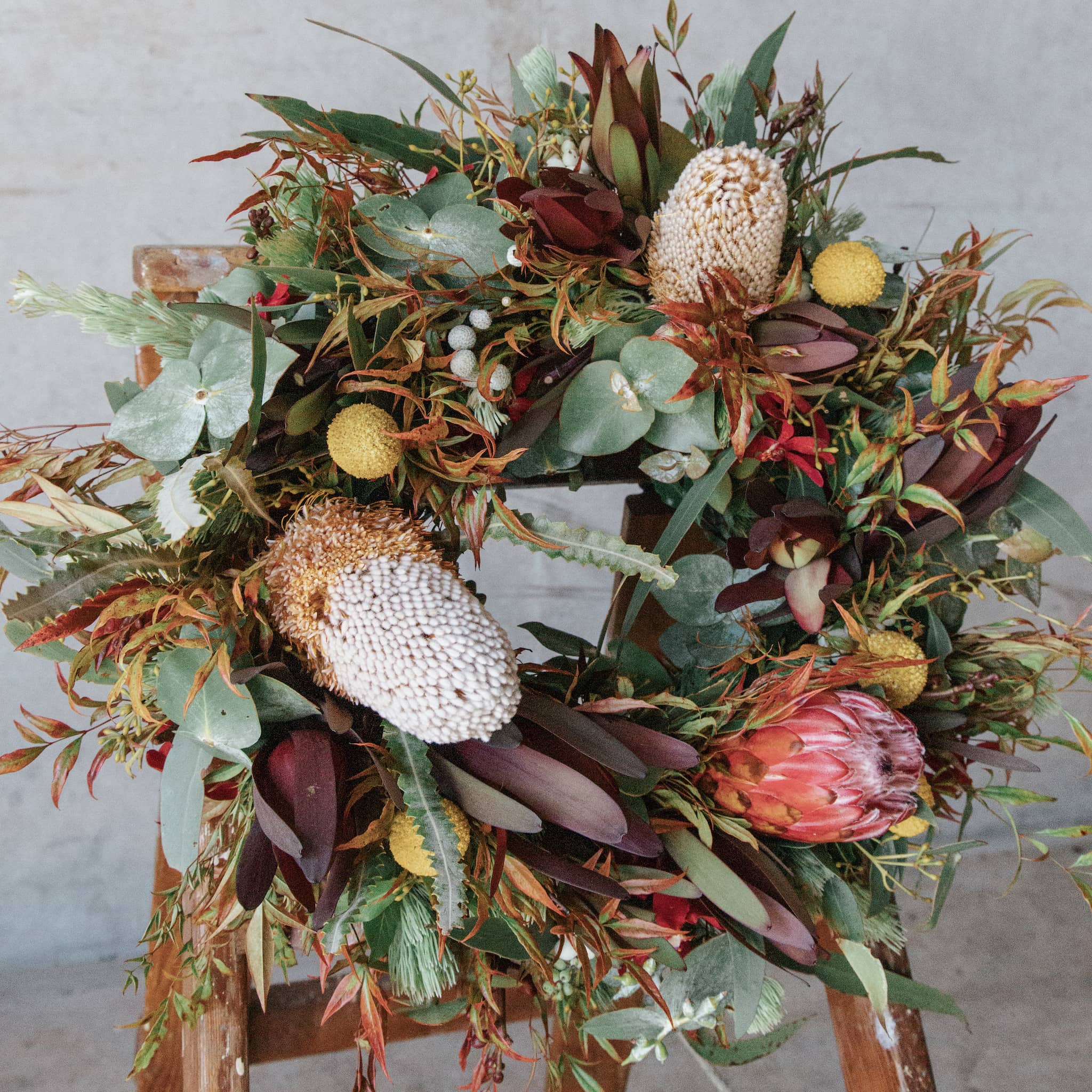 Native Flower Wreath for Darwin Funeral