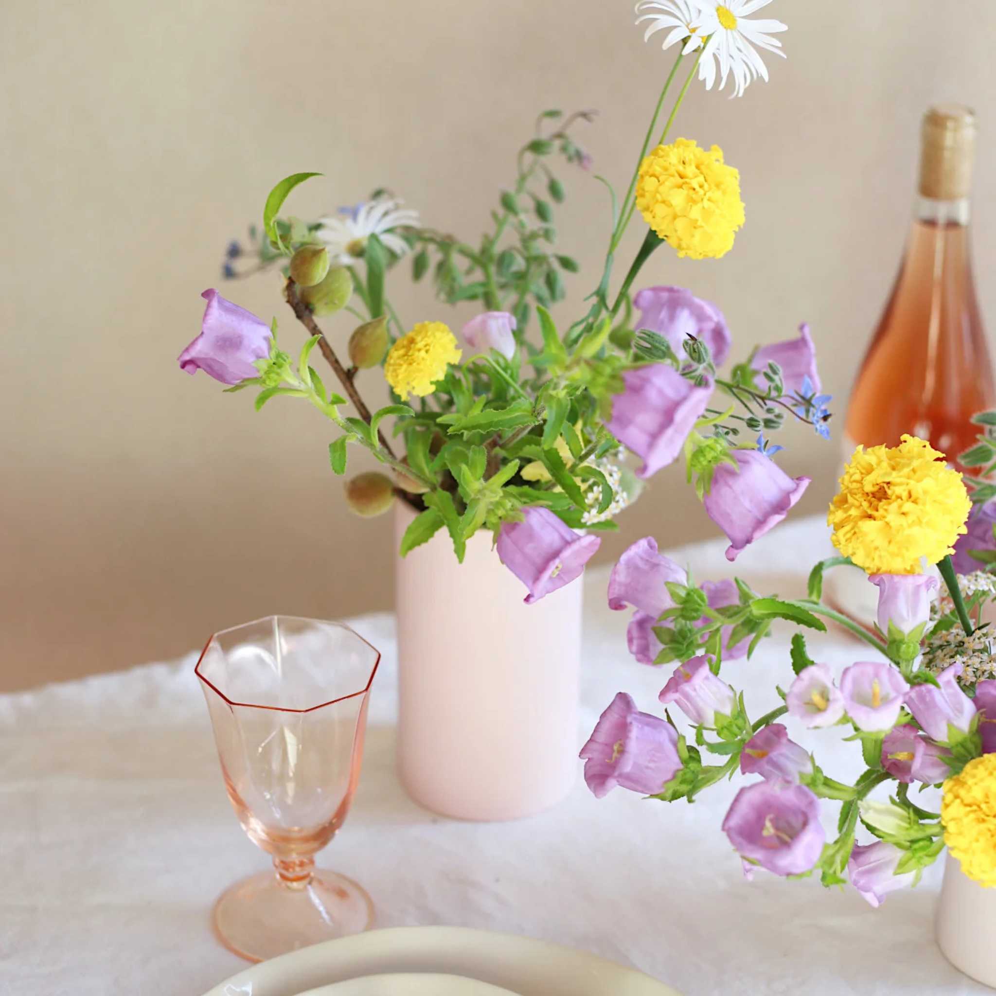 Oh Flora Bouquet Vase Beige Blush in Table Centrepiece