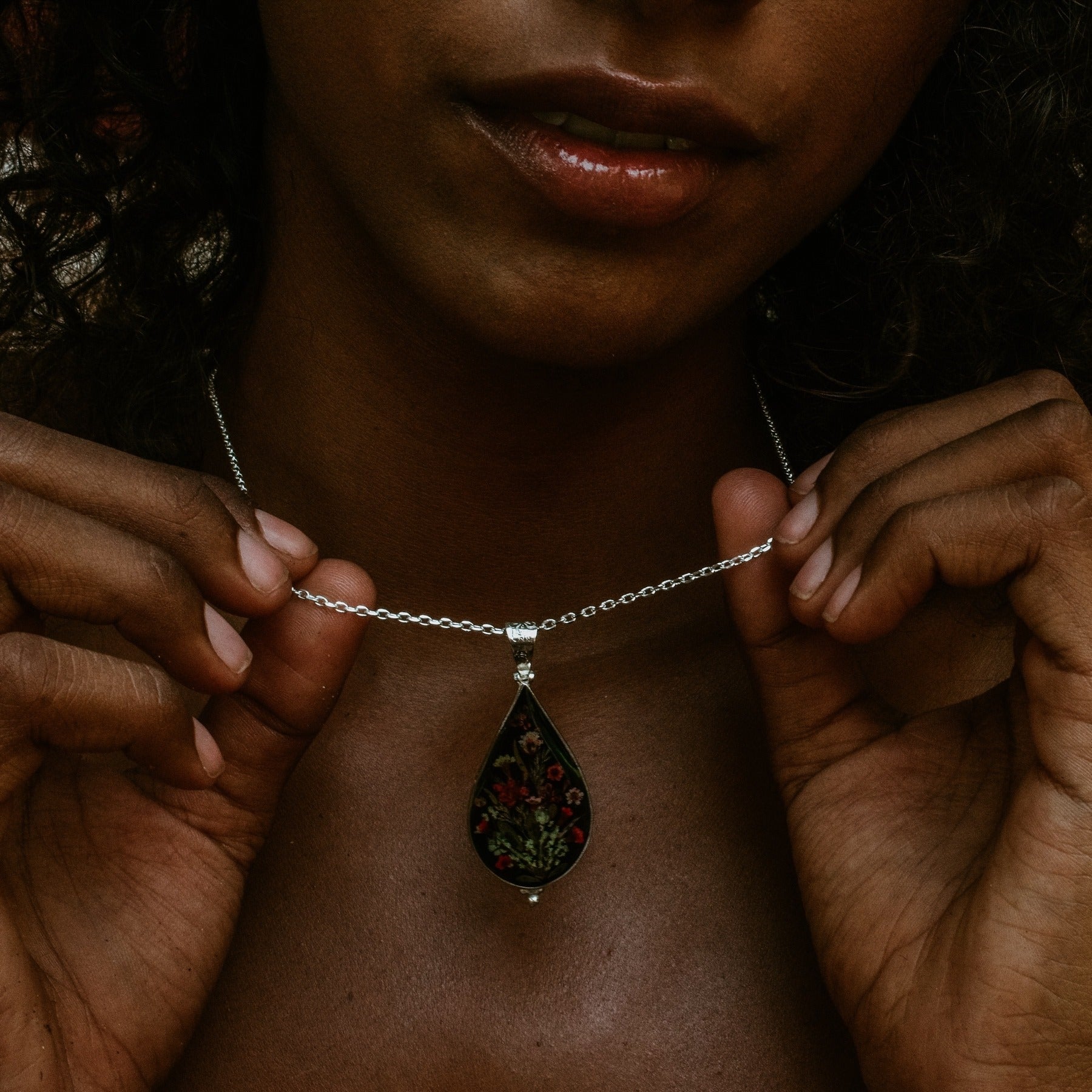 Wildflower Pendant Red Heart
