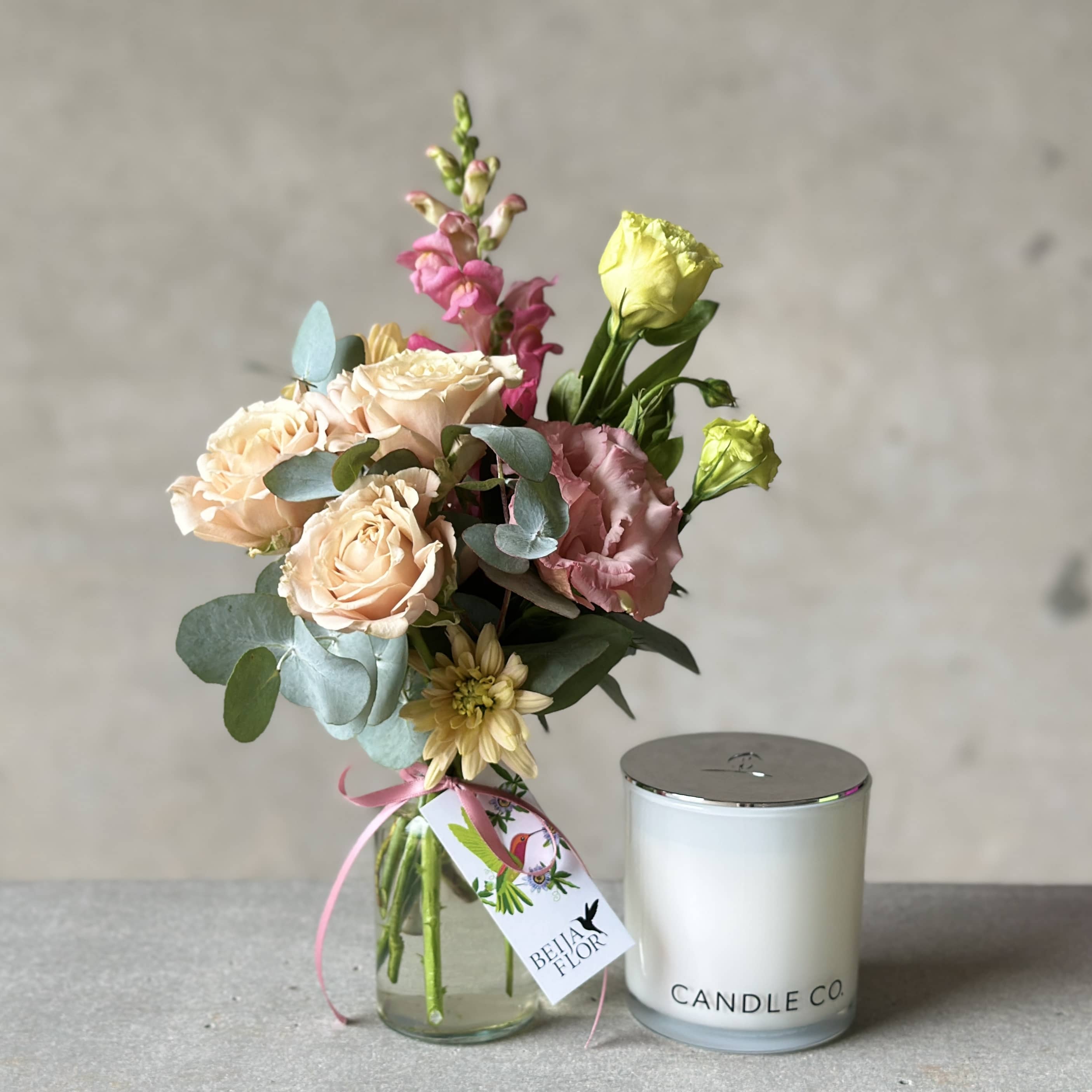 Mother's Day Gift Bundle - Posy Jar with Scented Soy Candle