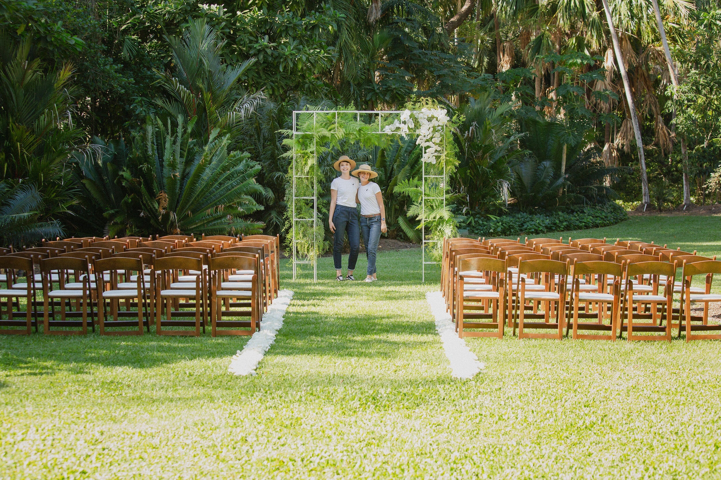 White Geo Arbour