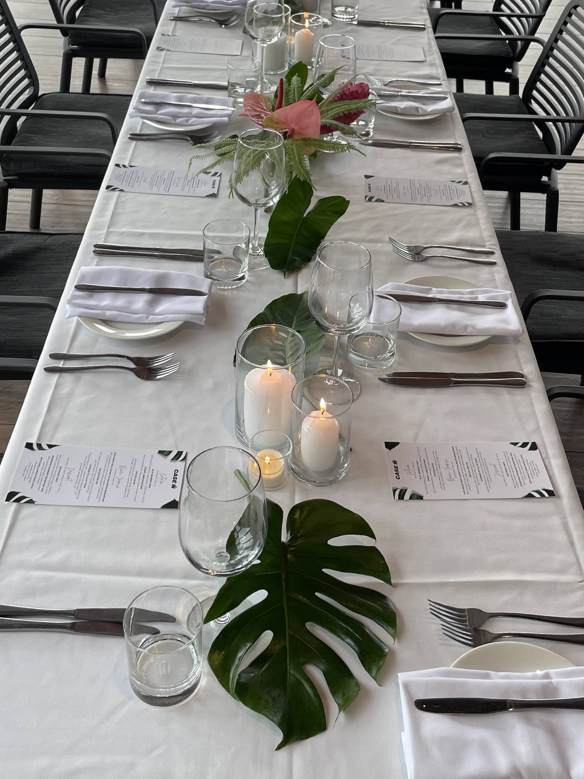 candlelight cluster on event table