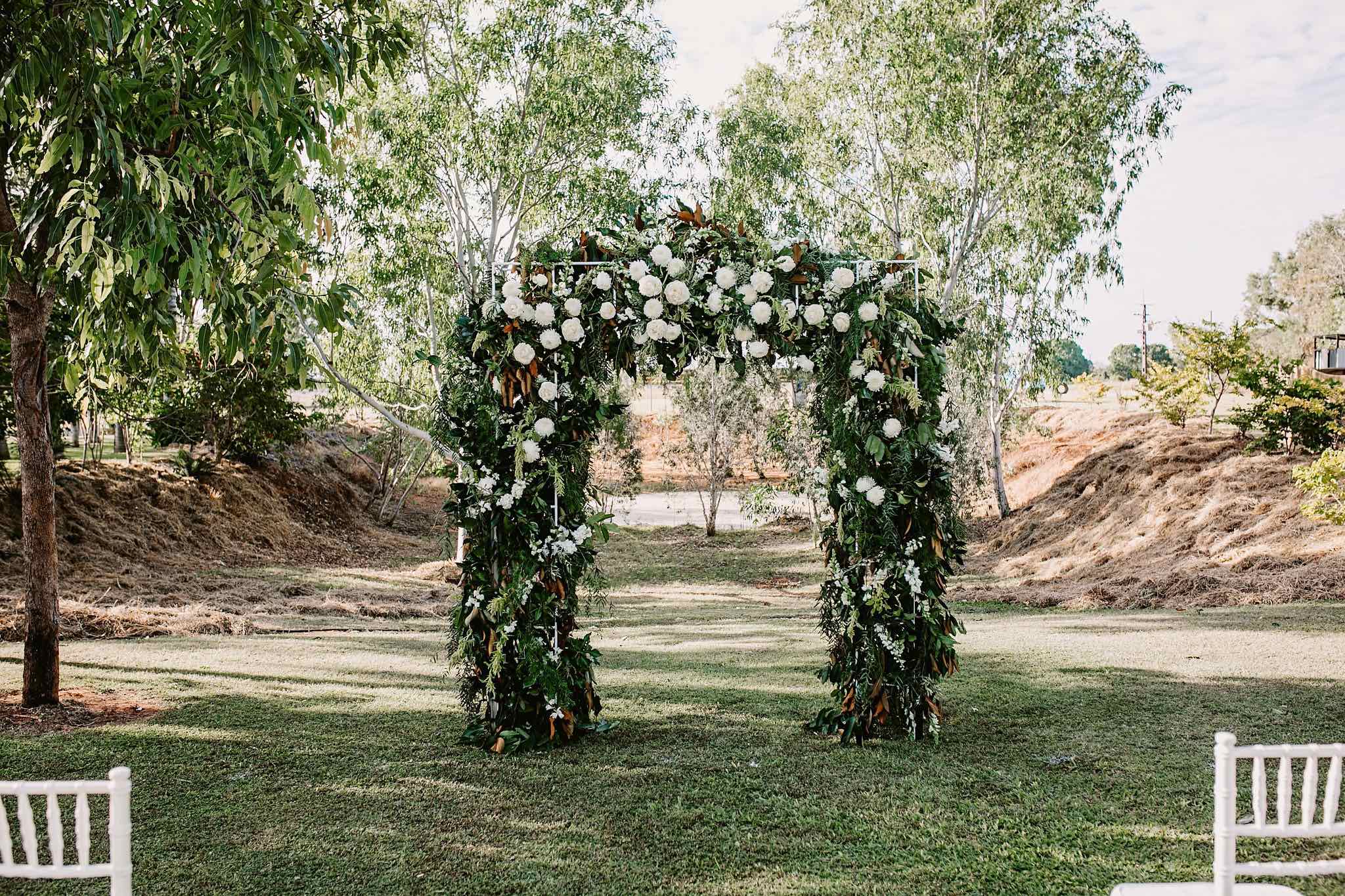 White Geo Arbour