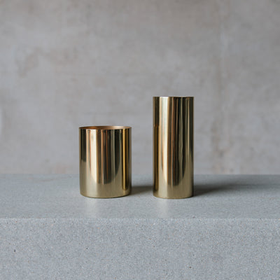 Modern Metal Vases - Gold