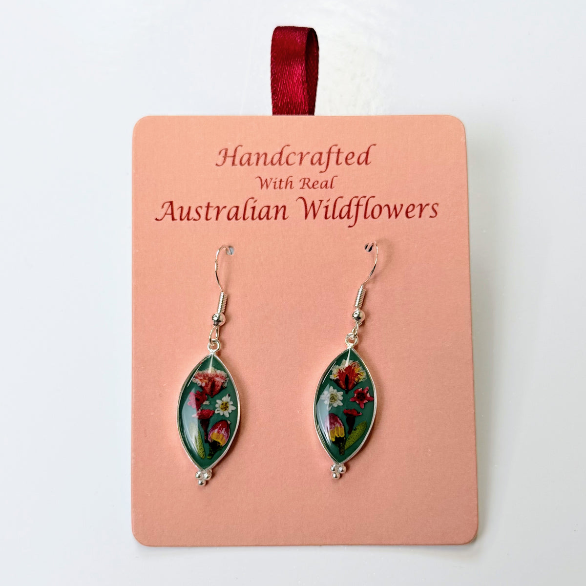 Wildflower Earrings Green Almond