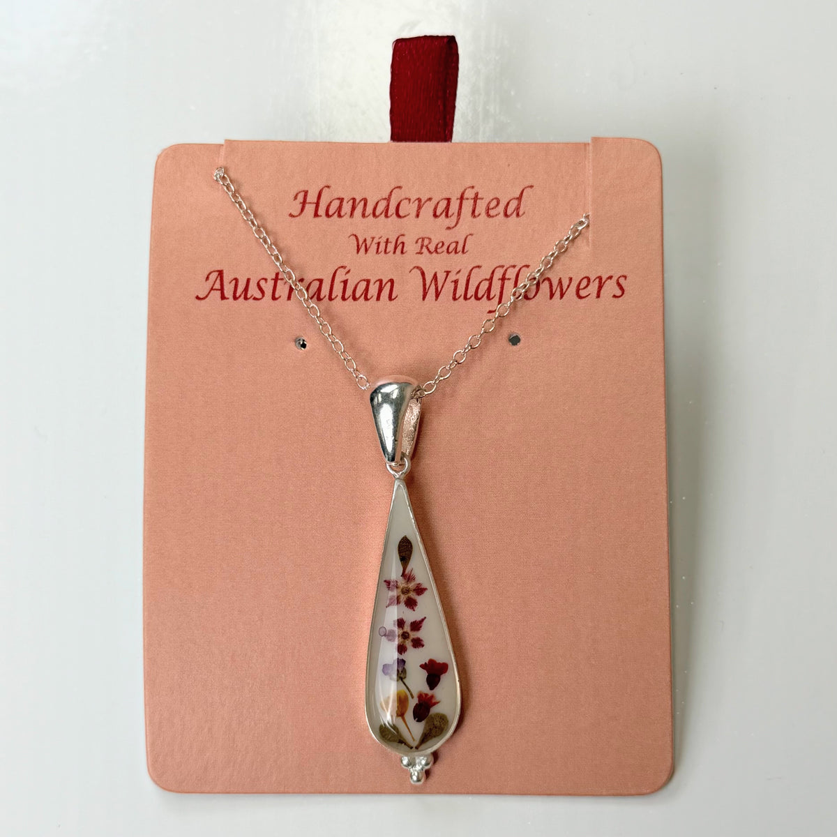 Wildflower Pendant White Drop