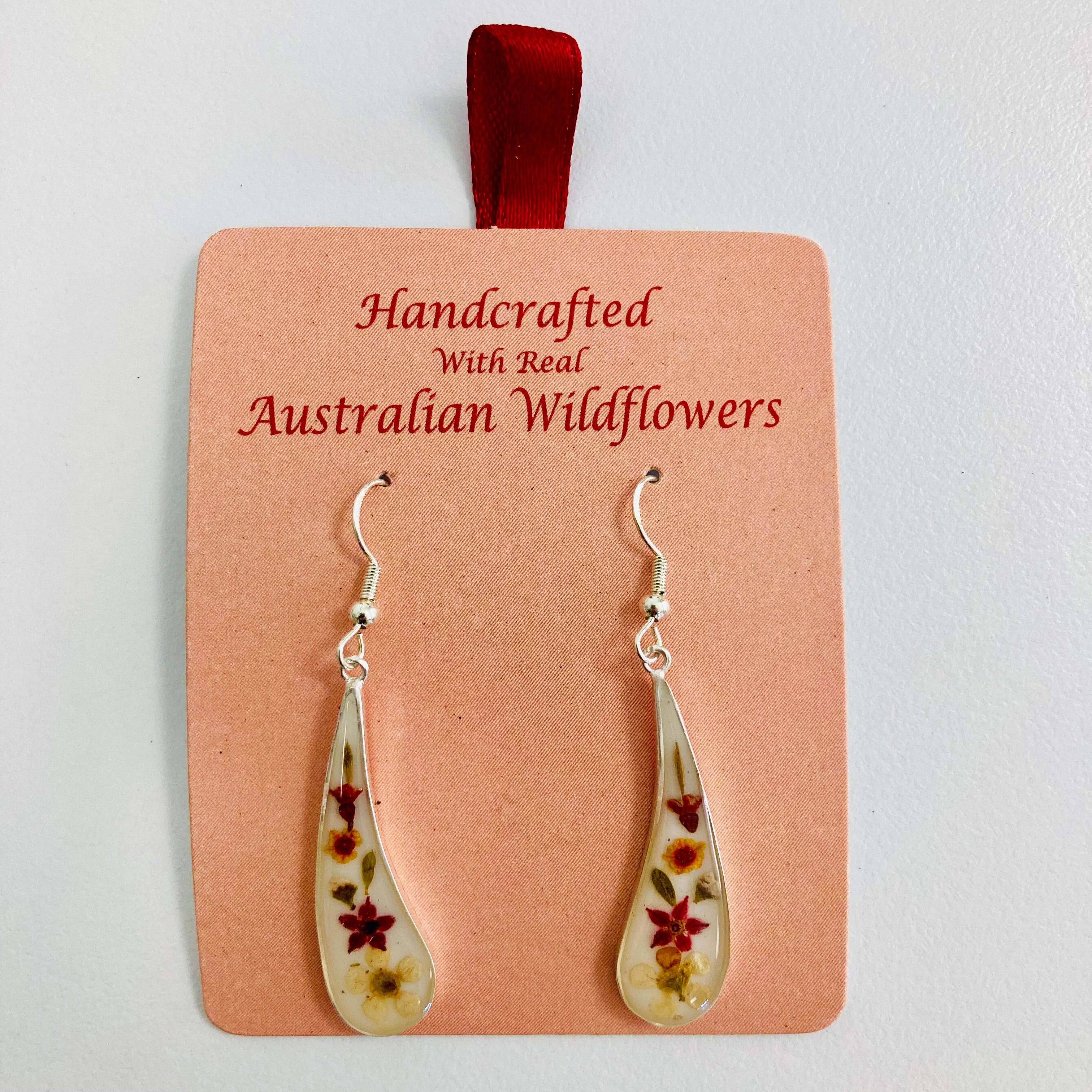 Wildflower Earrings White Droplet