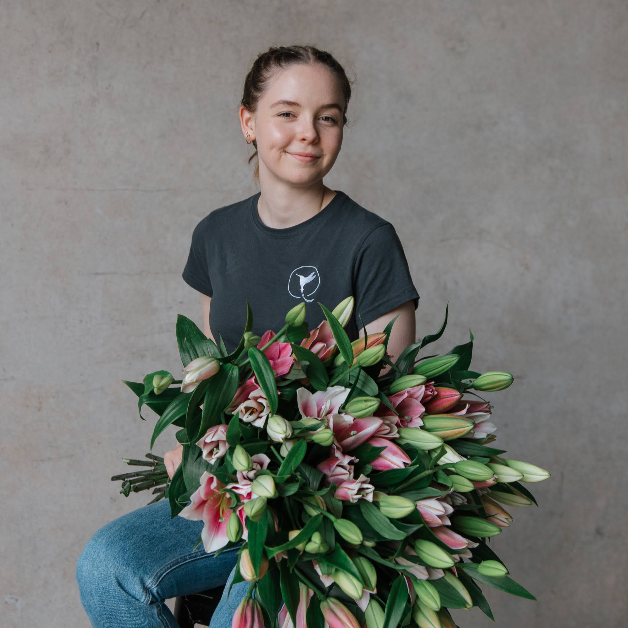 Mary Fryar Beija Flor Florist and a Bunch of Tulips