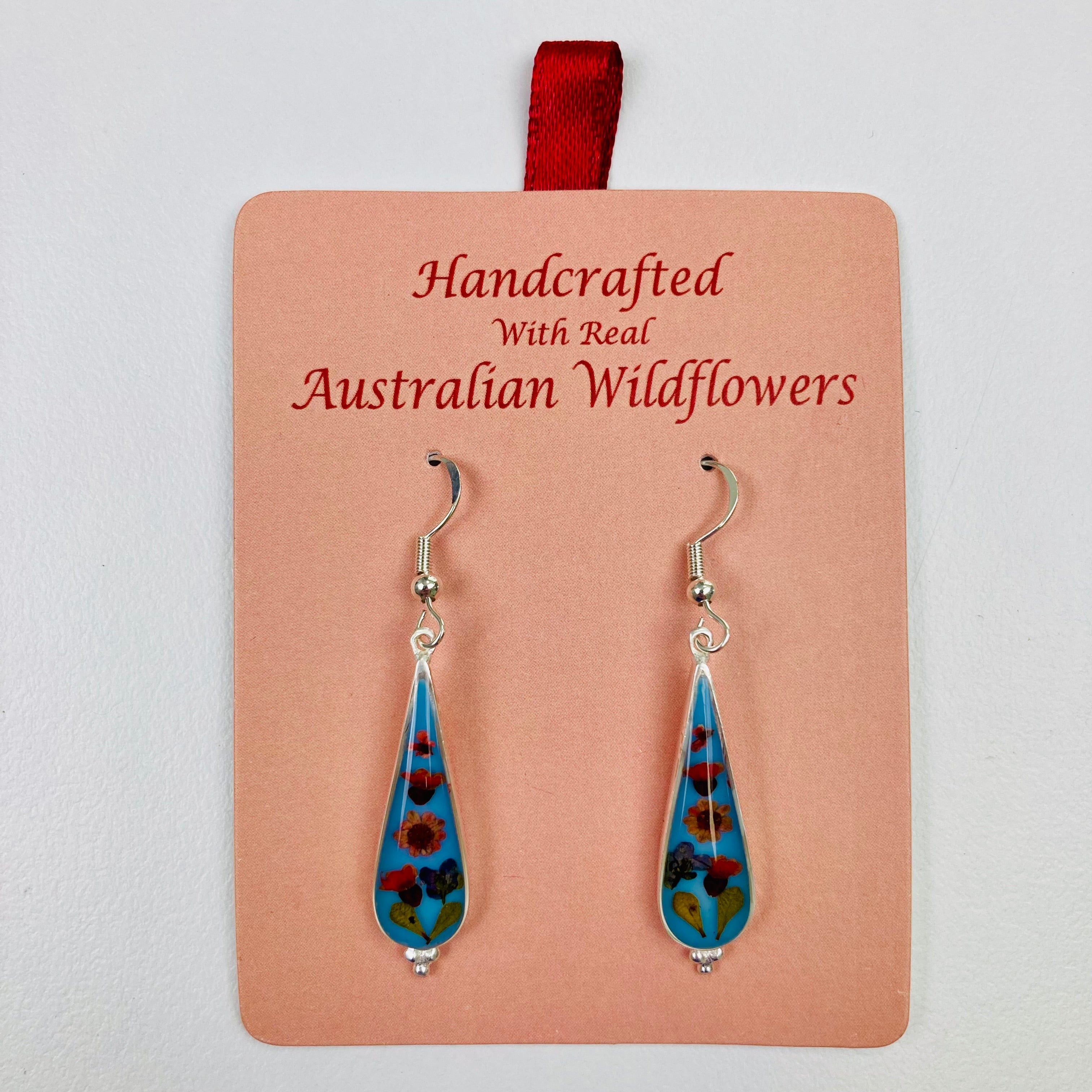 Wildflower Earrings Light Blue Drop