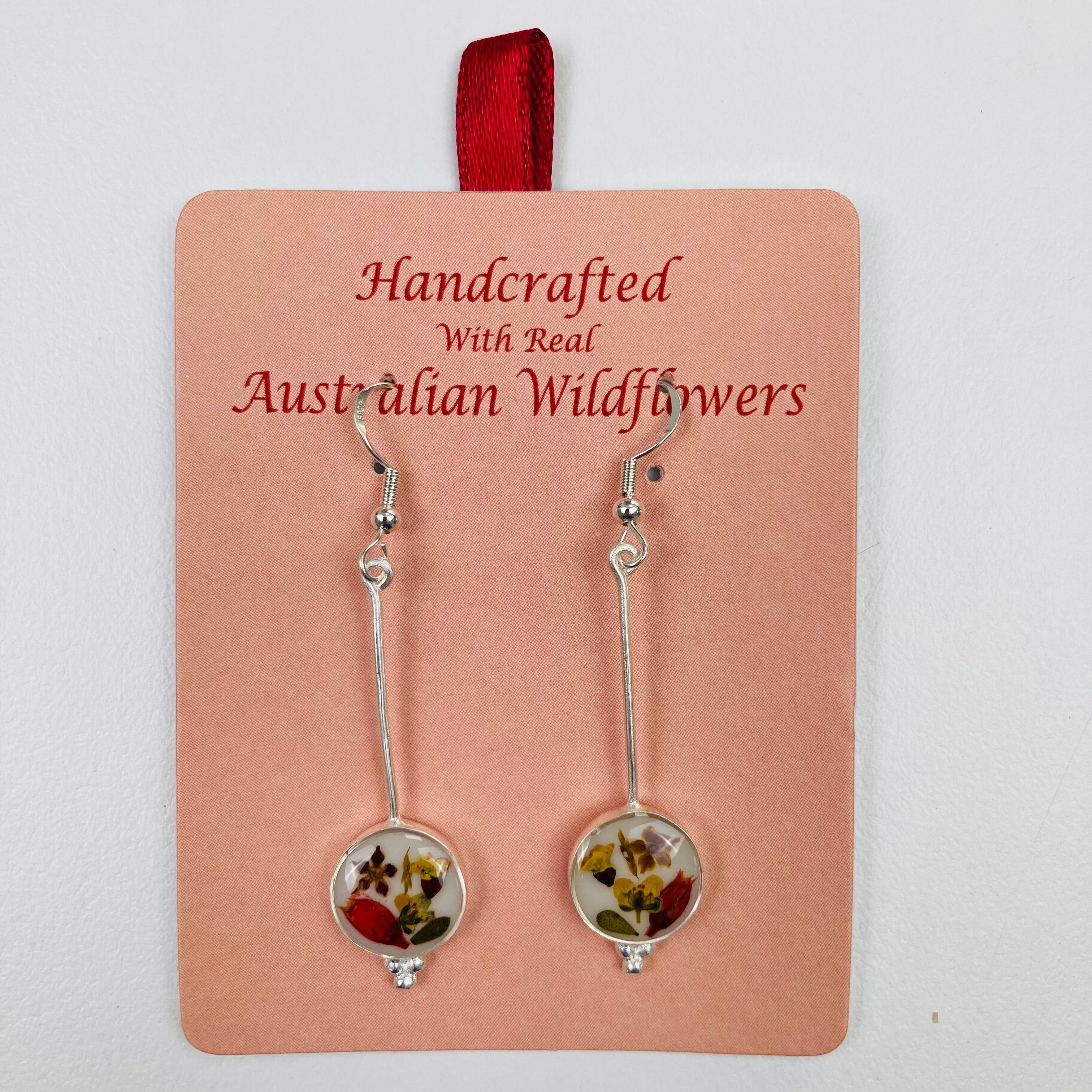 Wildflower Earrings White Long Drop