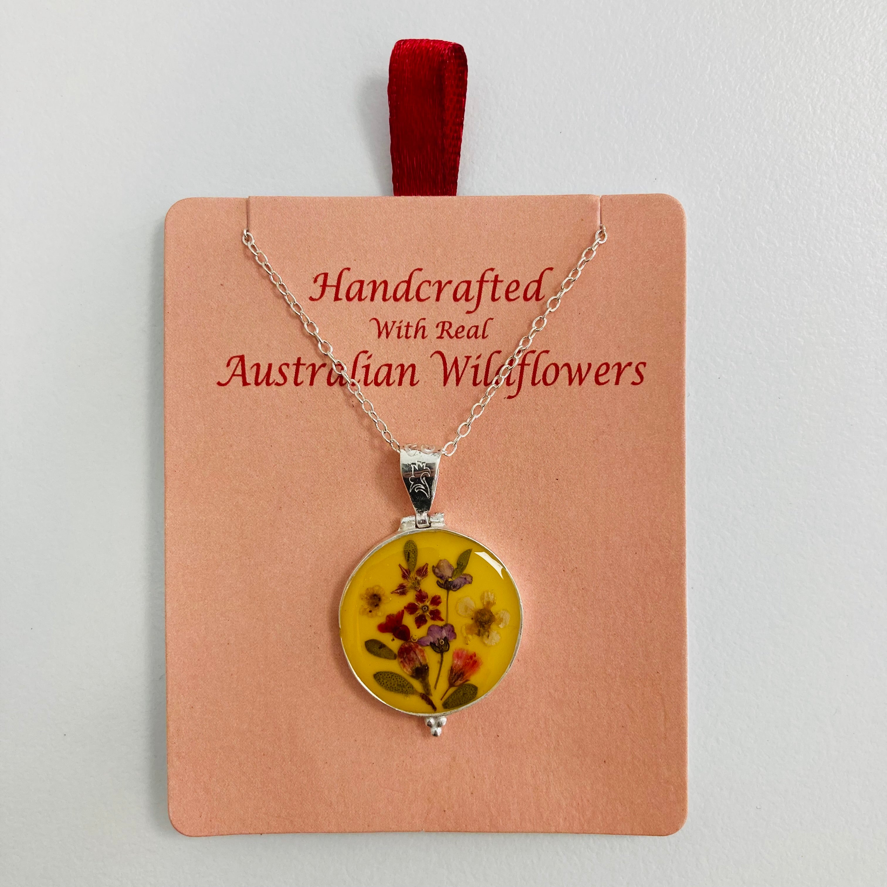 Wildflower Pendant Yellow Round