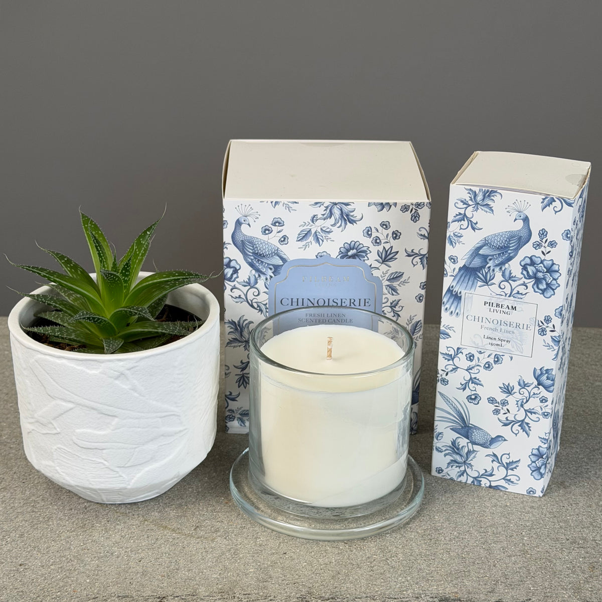 Pot Plant + Candle & Linen Spray