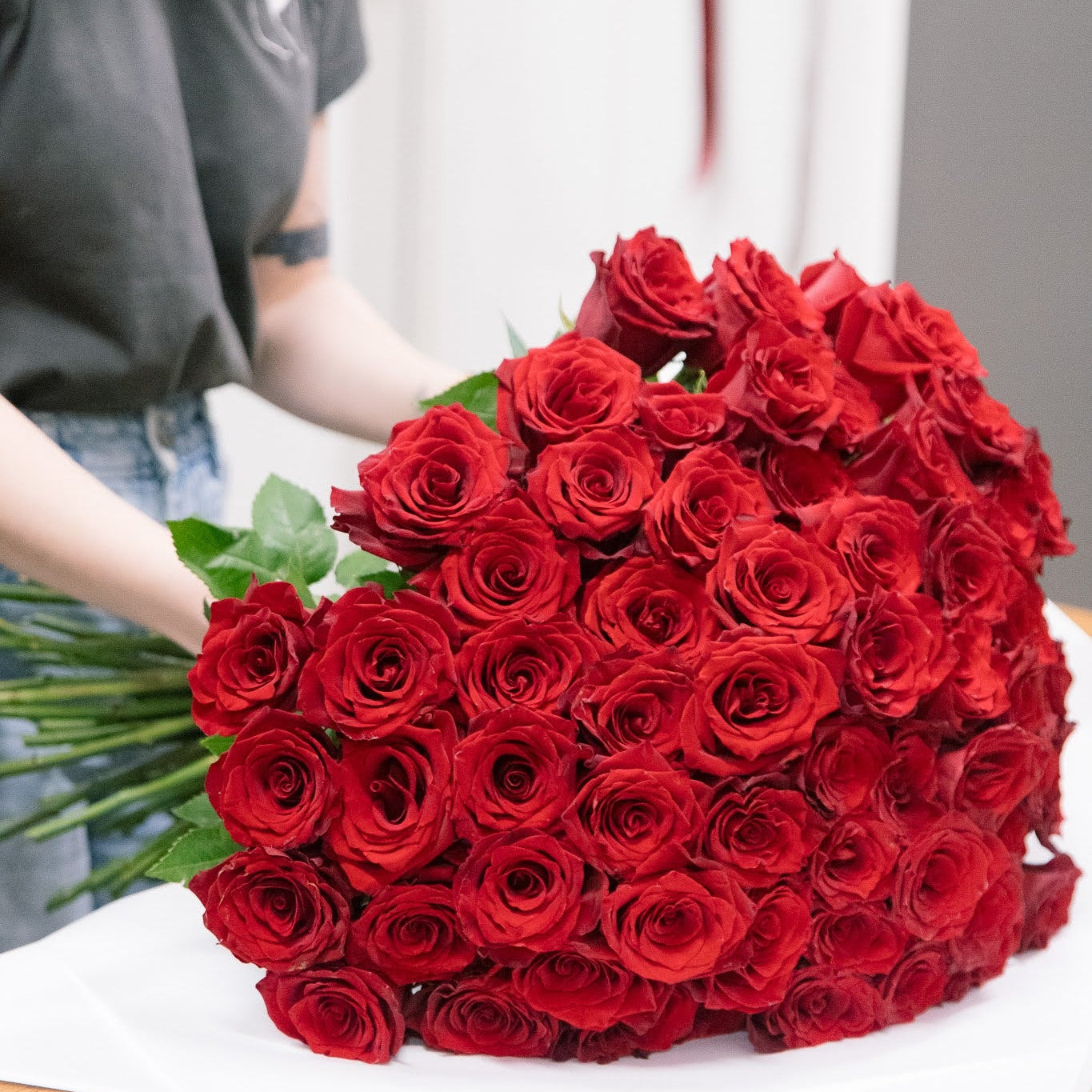 Beija Flor Behind the Blooms Showstopper Six Dozen Rose Bouquet