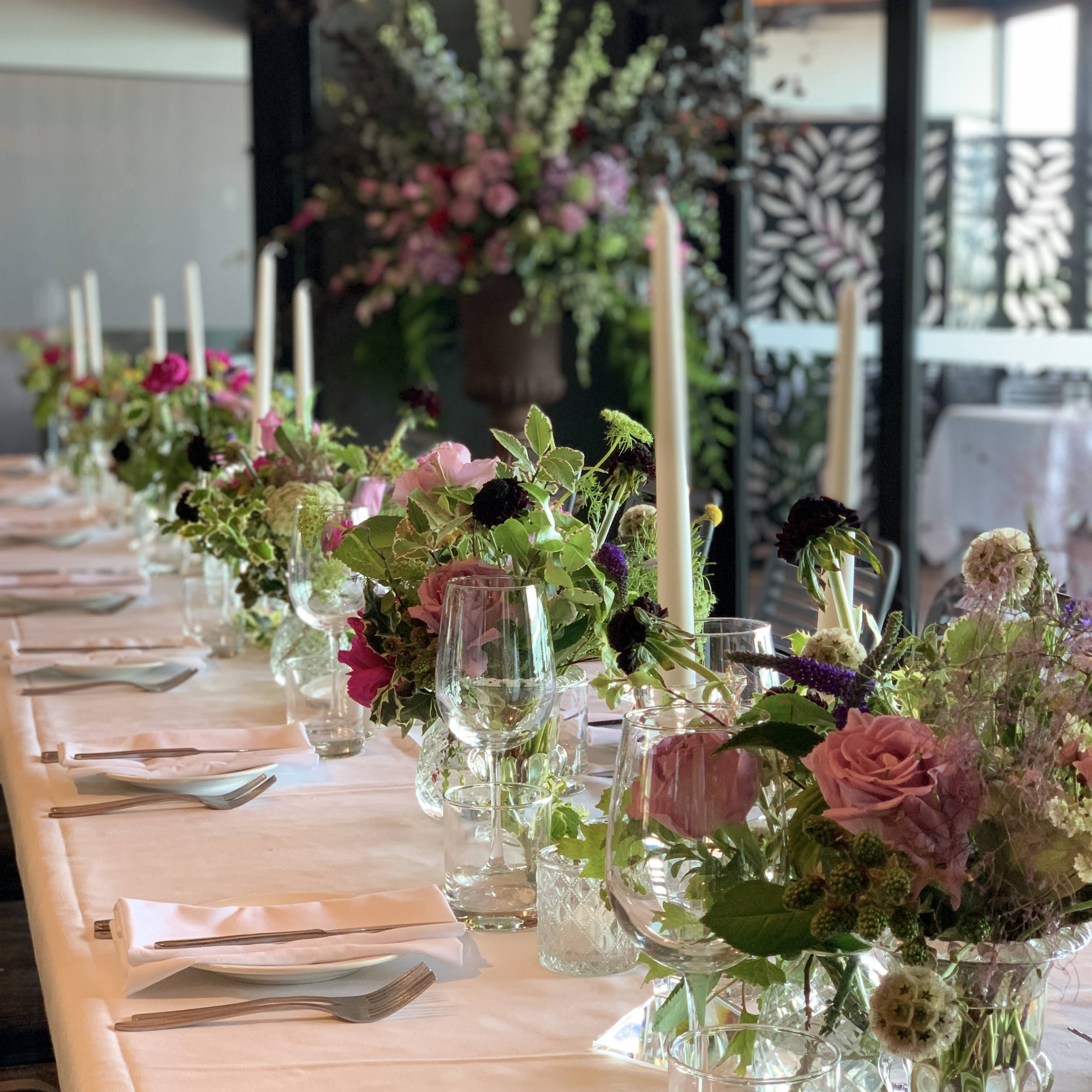Beija Flor - Darwin wedding & event hire - Crystal Urn Vase Mini Table Floral Arrangement