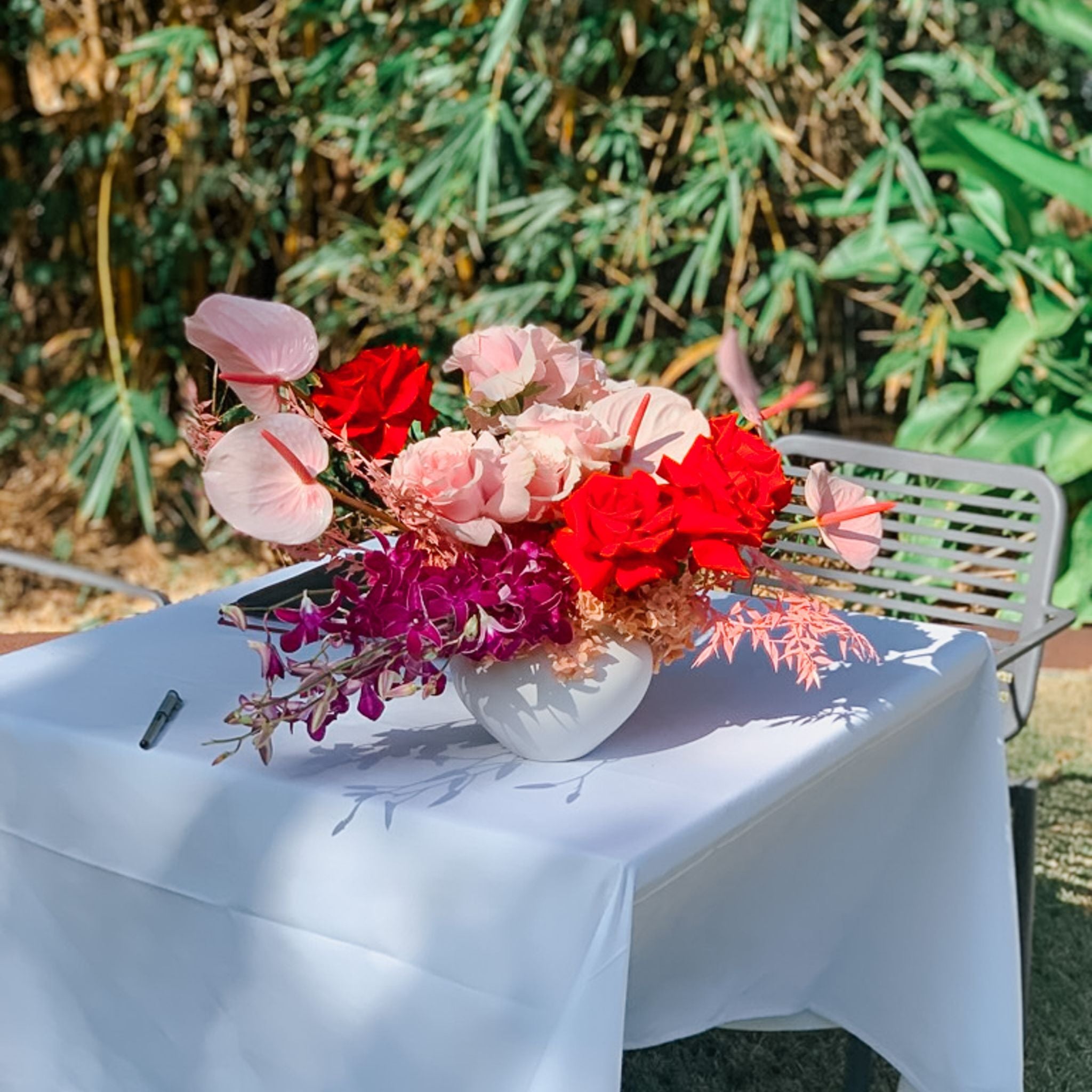 Beija Flor - Darwin wedding & event hire - Thea Vase Small Autumn Vase Arrangement