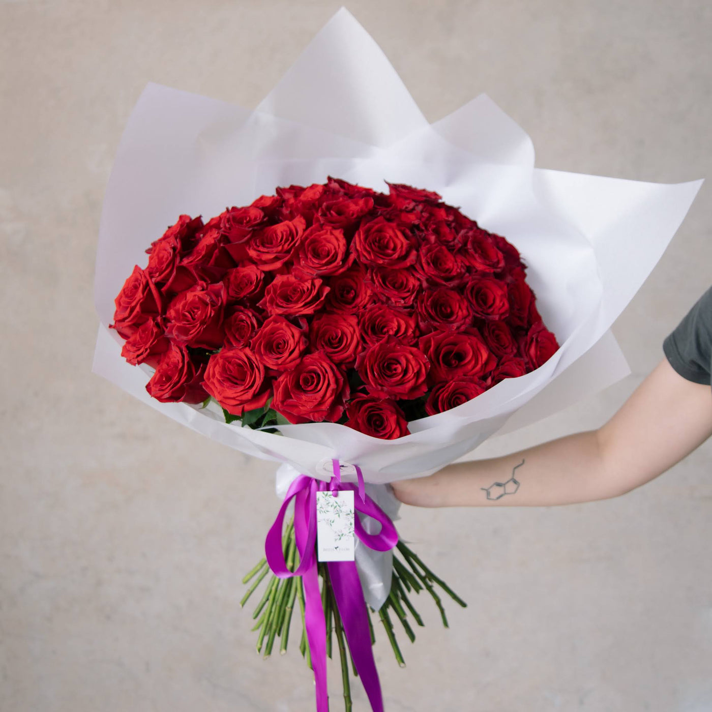 Beija Flor Valentines Valentines Day Showstopper Six Dozen Rose Bouquet