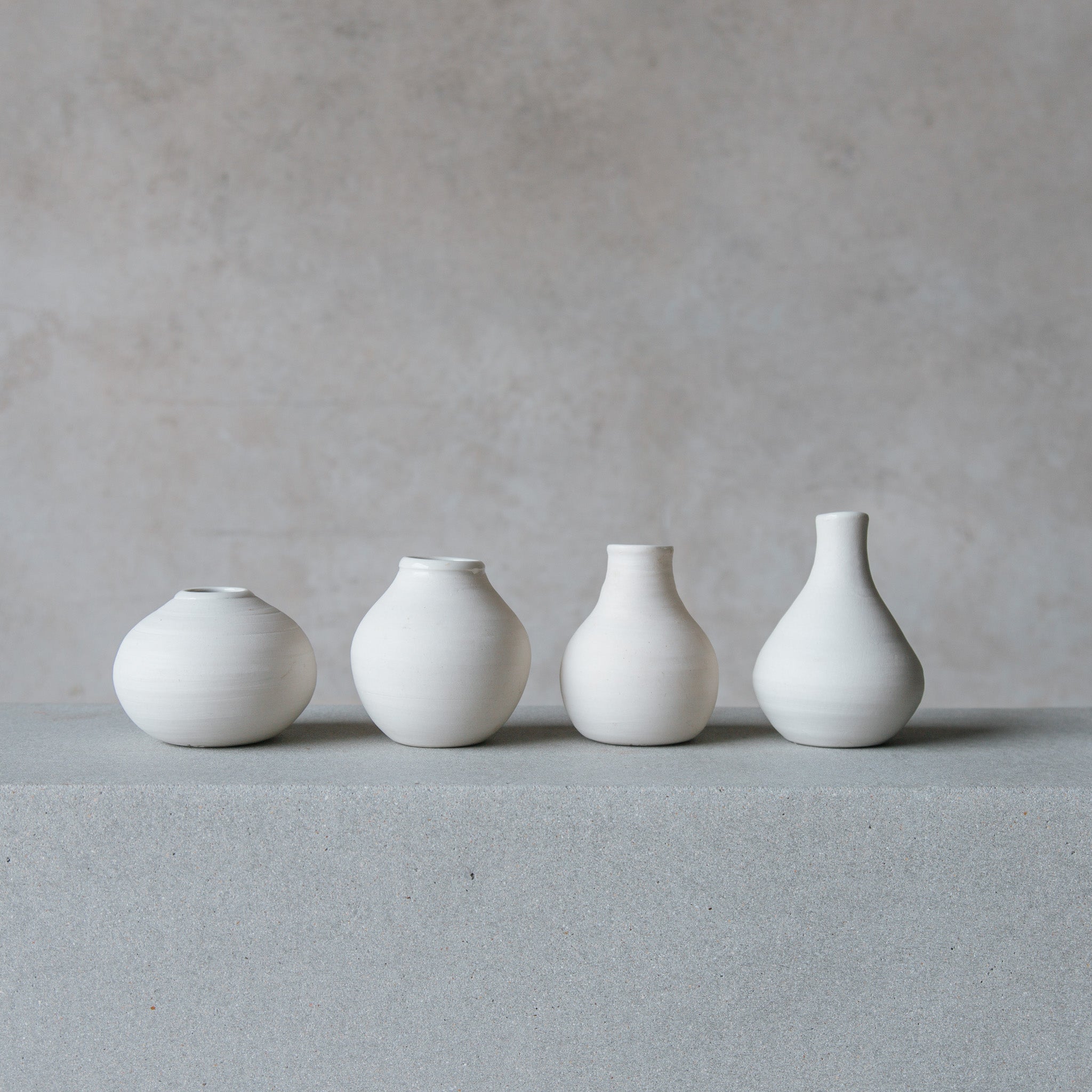 beija flor ceramic white hand thrown vases