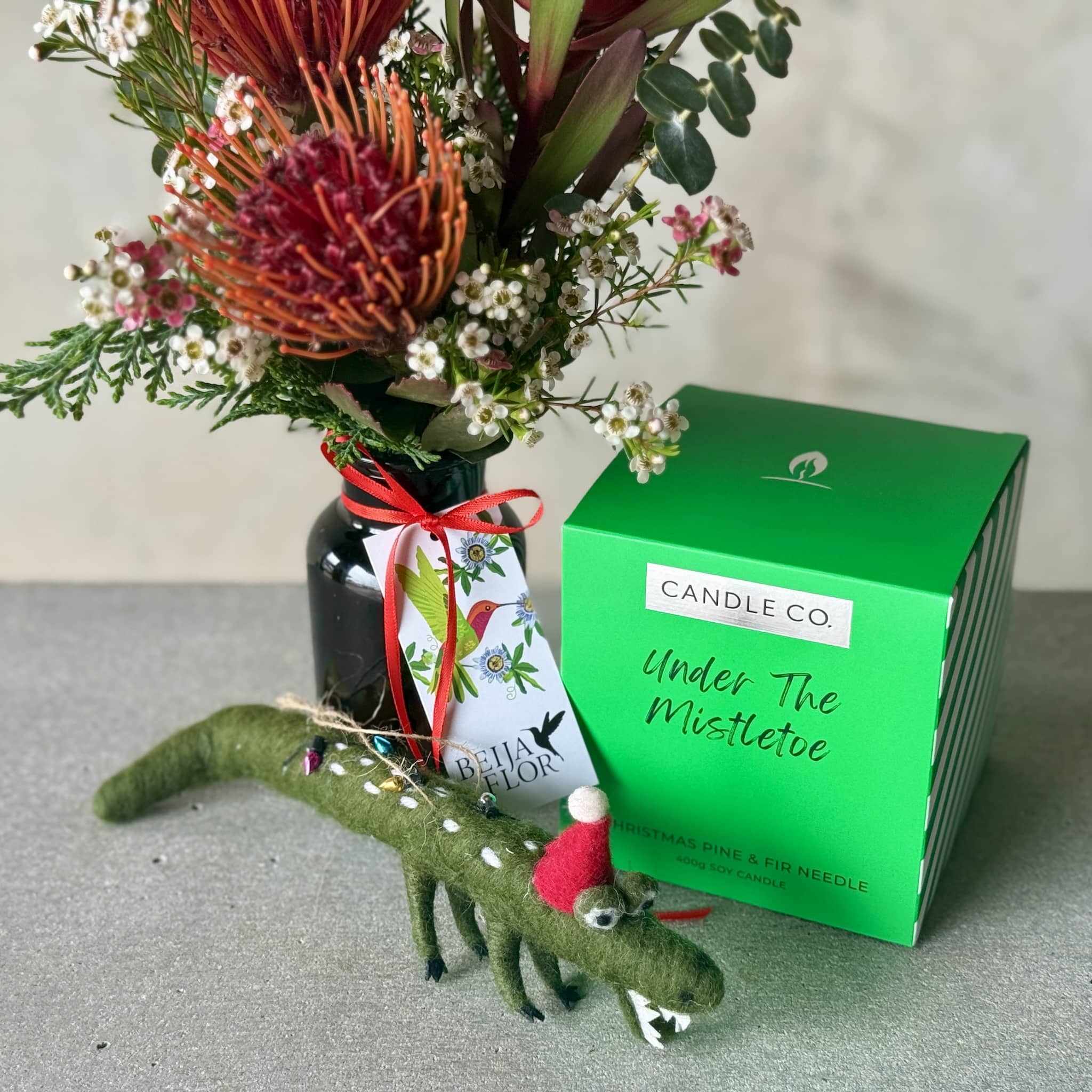 Christmas Croc + Candle Gift Box