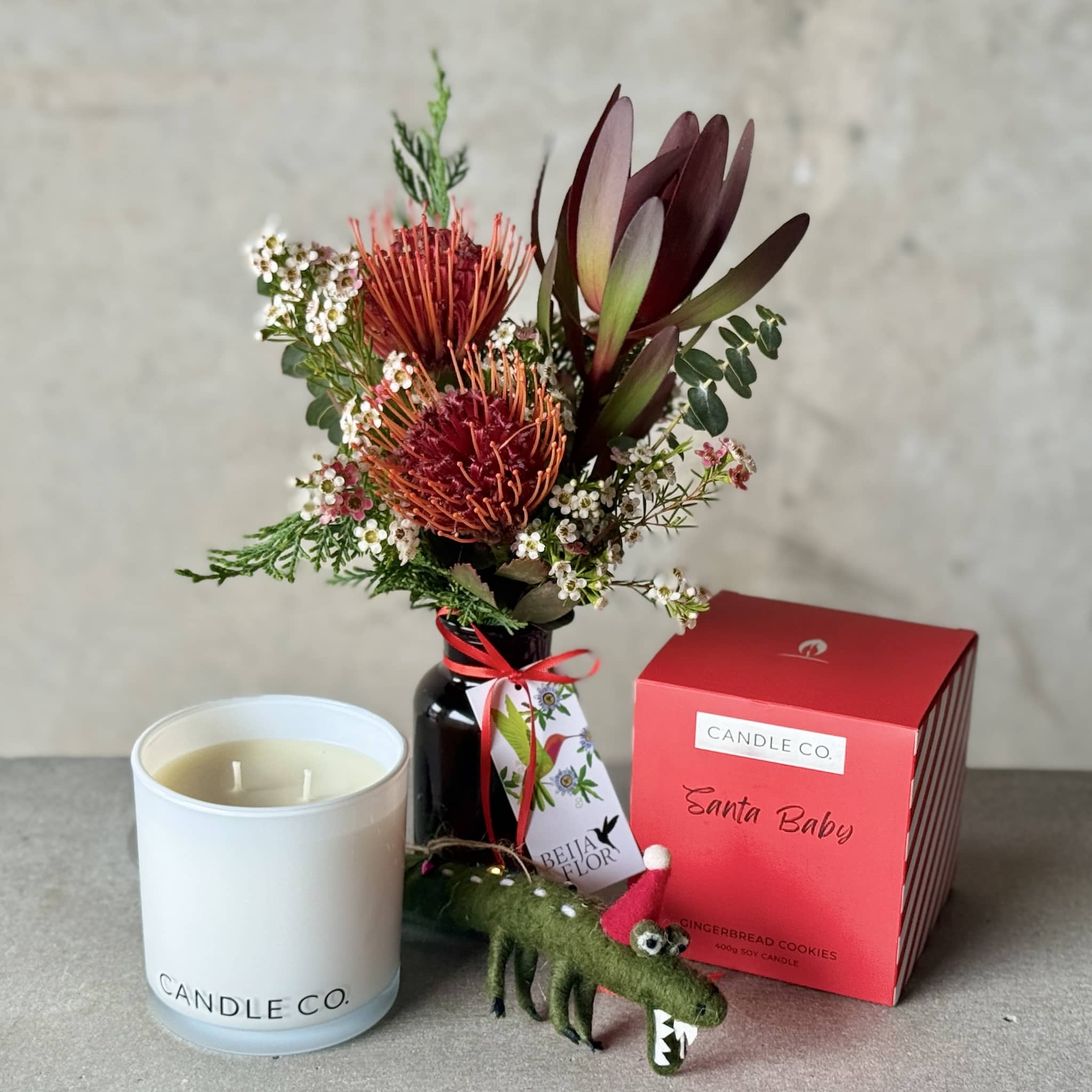 Christmas Croc + Candle Gift Box