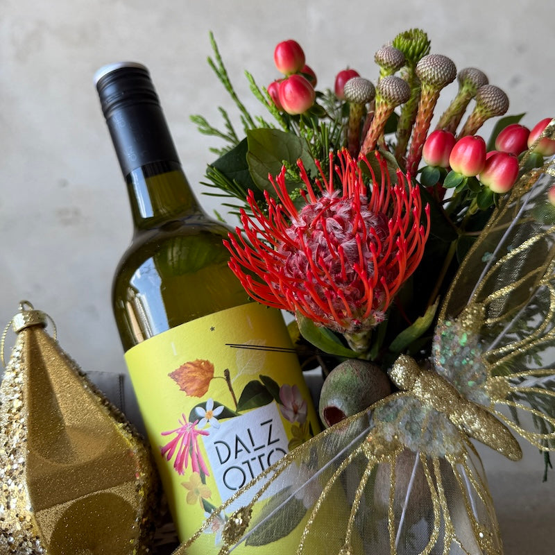 Christmas Gift Box with Wine