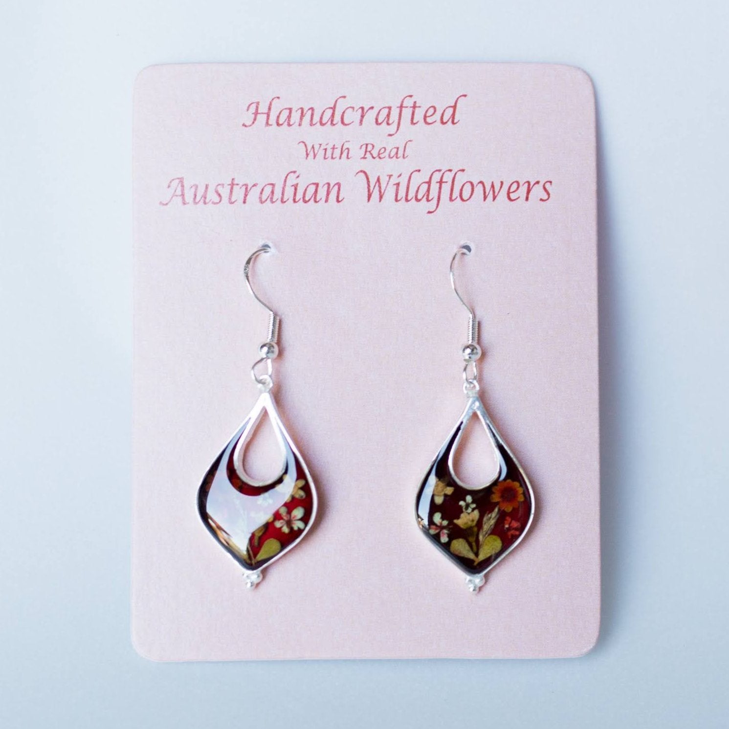 Wildflower Earrings Red Closed Classic