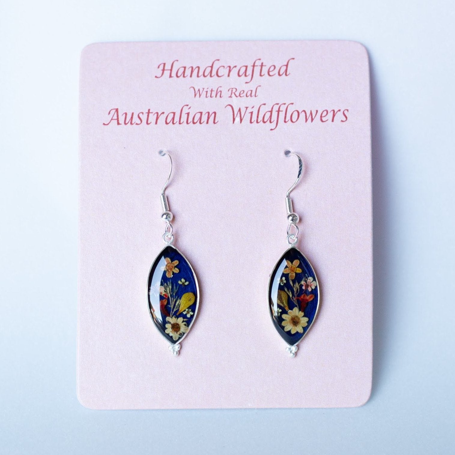 Wildflower Earrings Blue Almond