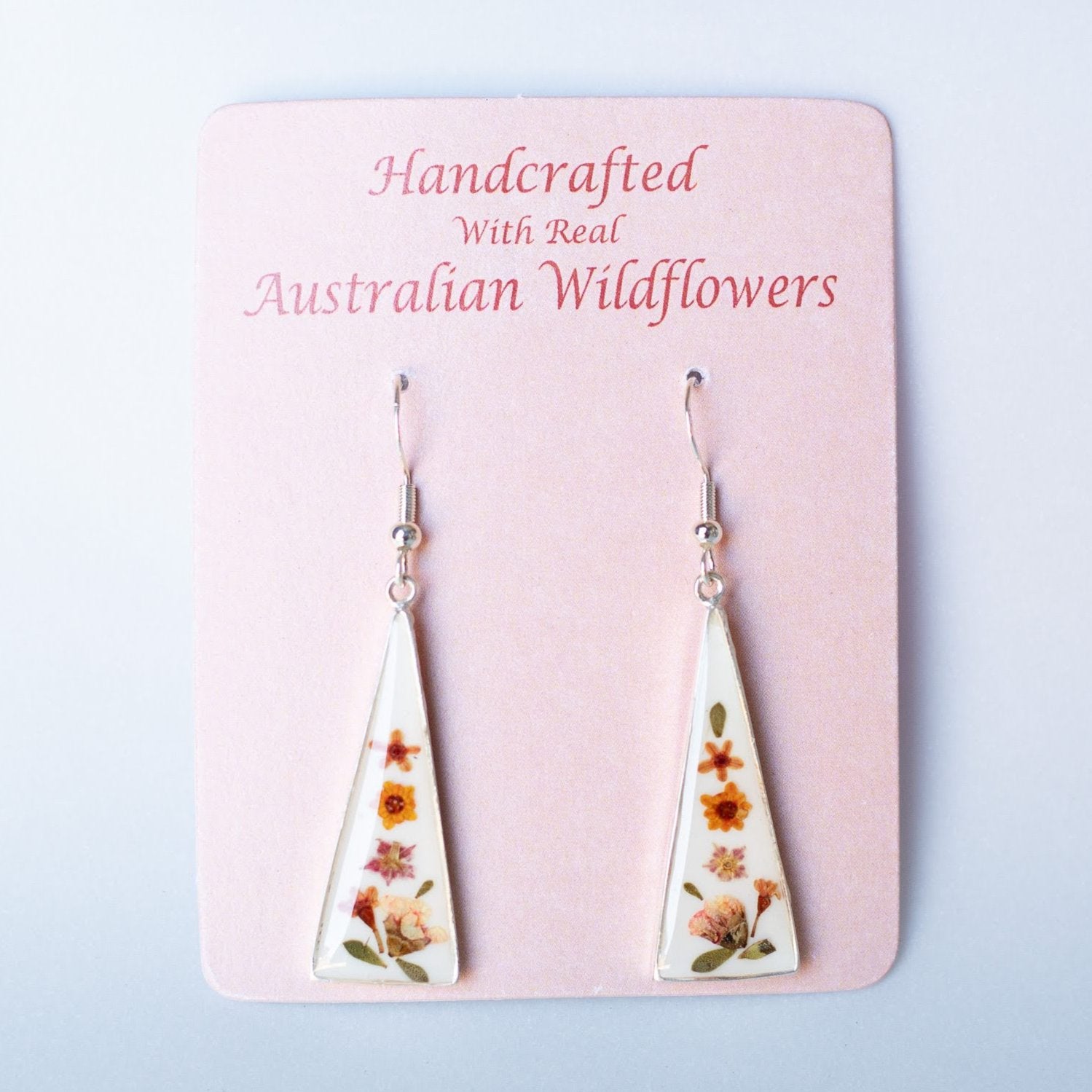 Wildflower Earrings White Flat Drop