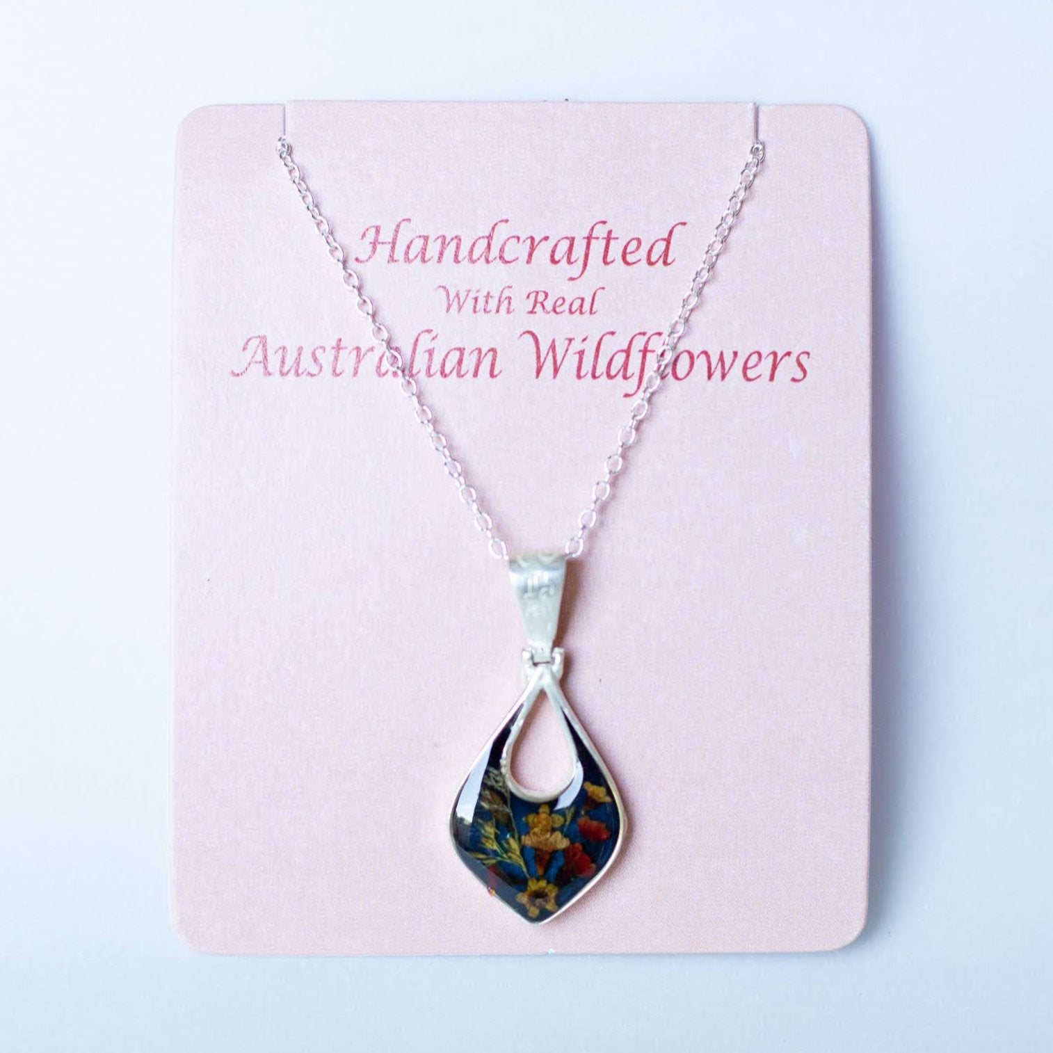 Wildflower Pendant Blue Closed Classic