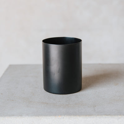 Matte Black Candlestick Vase Small Size Vessel